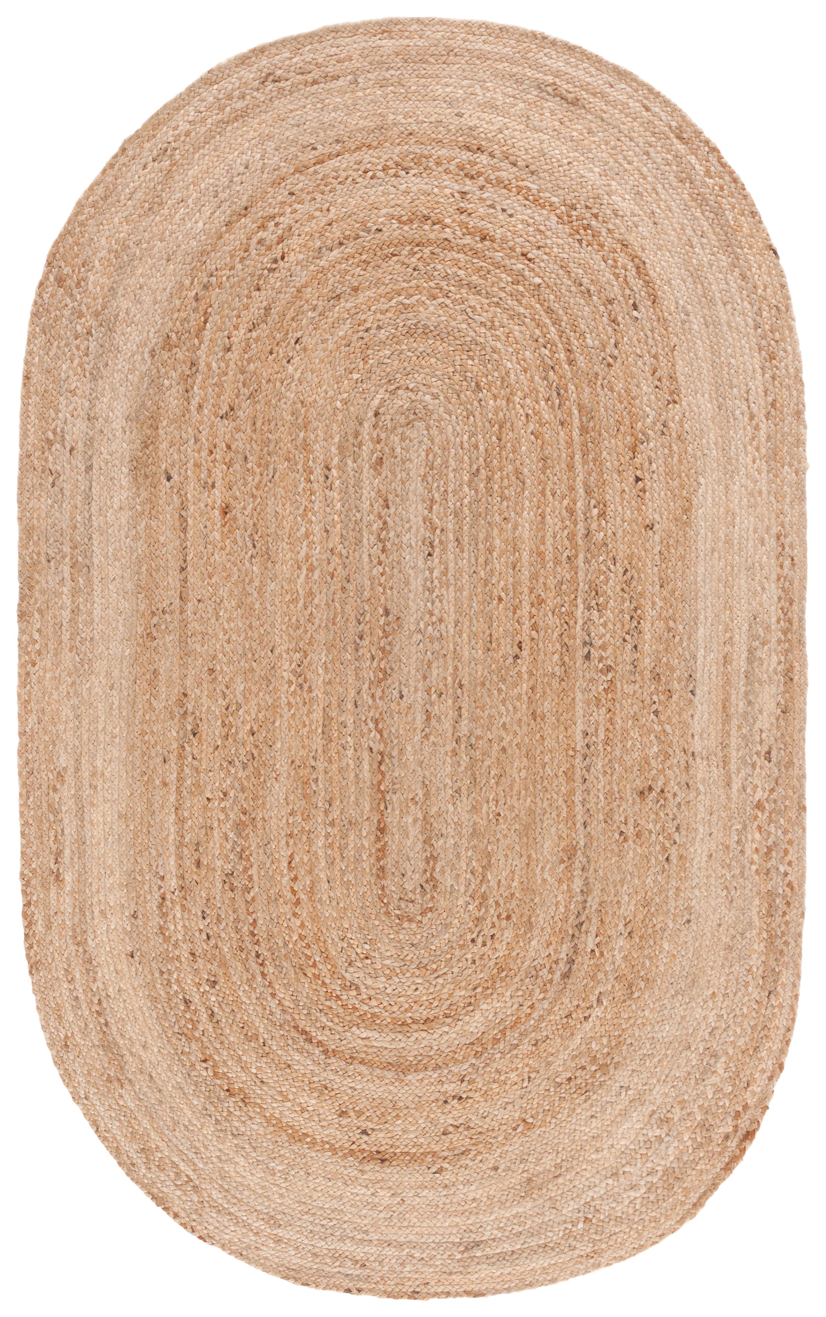 Natural Fiber NF801 Hand Woven Indoor Area Rug - Natural/Natural - 6'x9' Oval - Safavieh