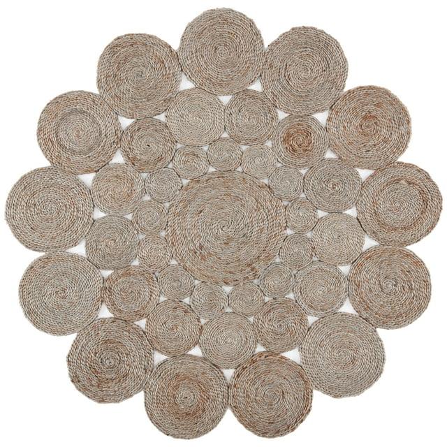 Natural Fiber NF363 Hand Woven Area Rug - Grey - 5' round - Safavieh.