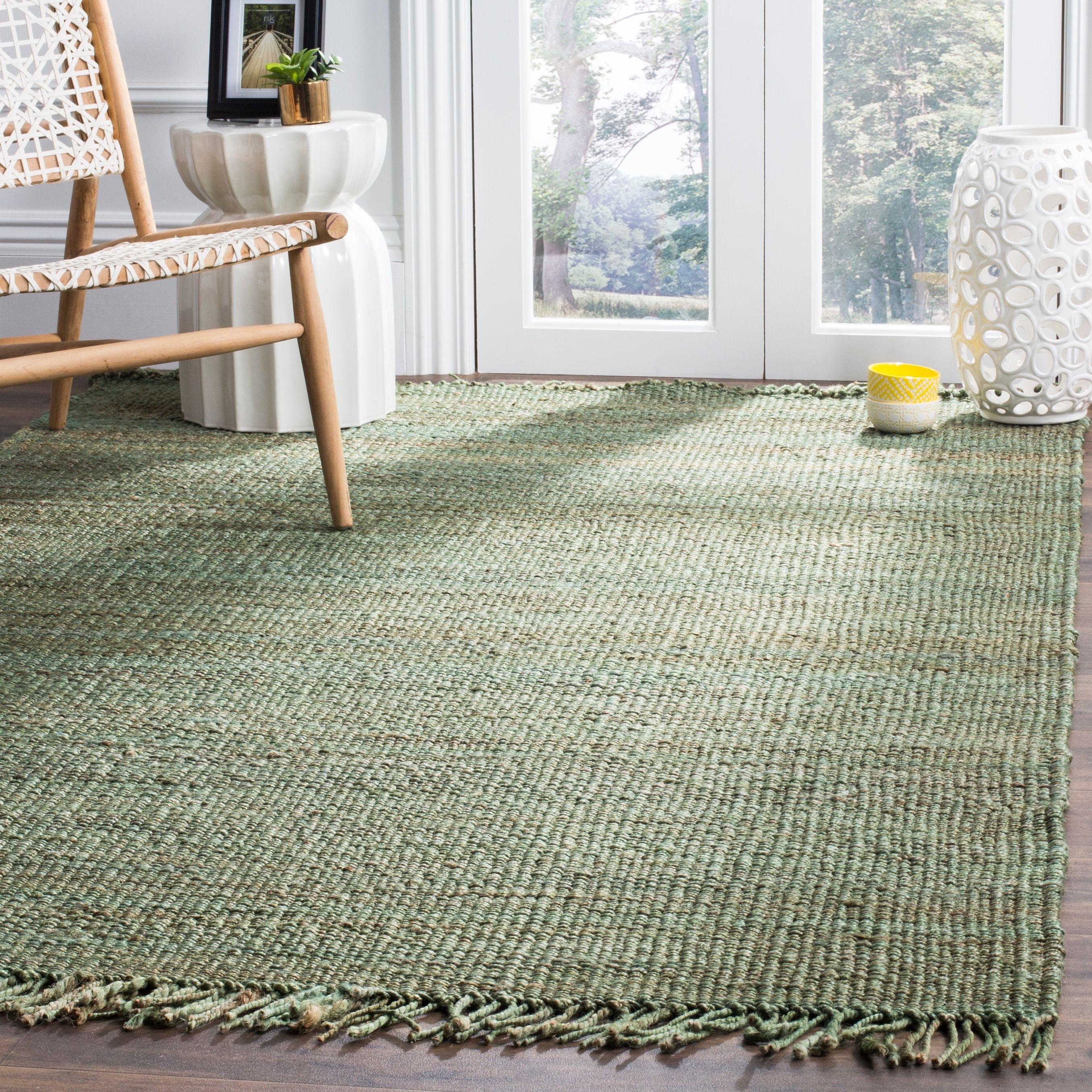 Natural Fiber NF368 Hand Woven Indoor Accent Rug - Green - 3'x5' - Safavieh