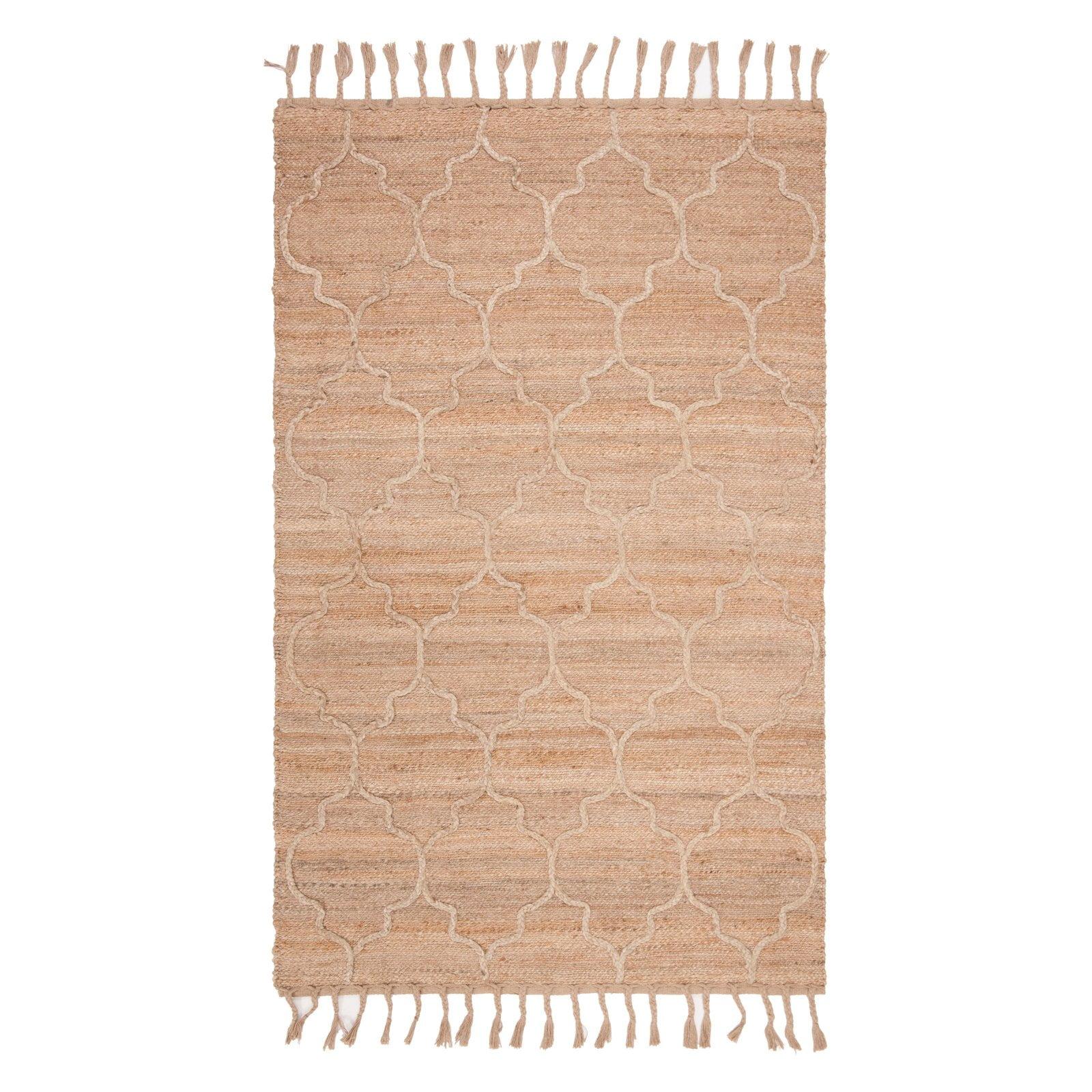 Eco-Friendly Handwoven Jute Rug - Natural 5' x 8'