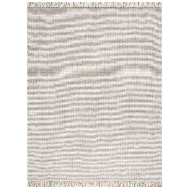 SAFAVIEH Natural Fiber Crawford Abstract Area Rug, Ivory/Natural, 9' x 12'