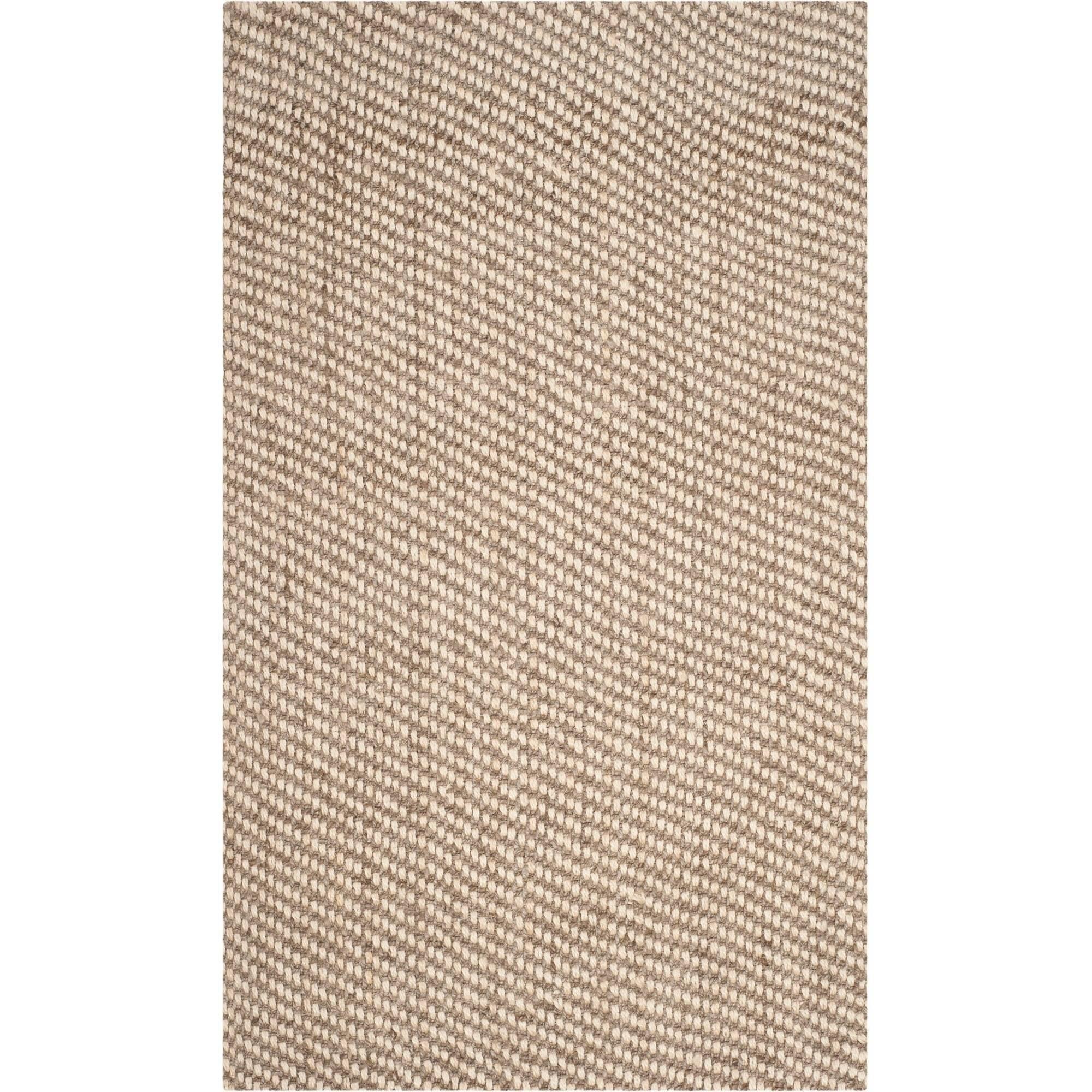 Hand-Knotted Natural Fiber Rectangular Area Rug - 6' x 9'