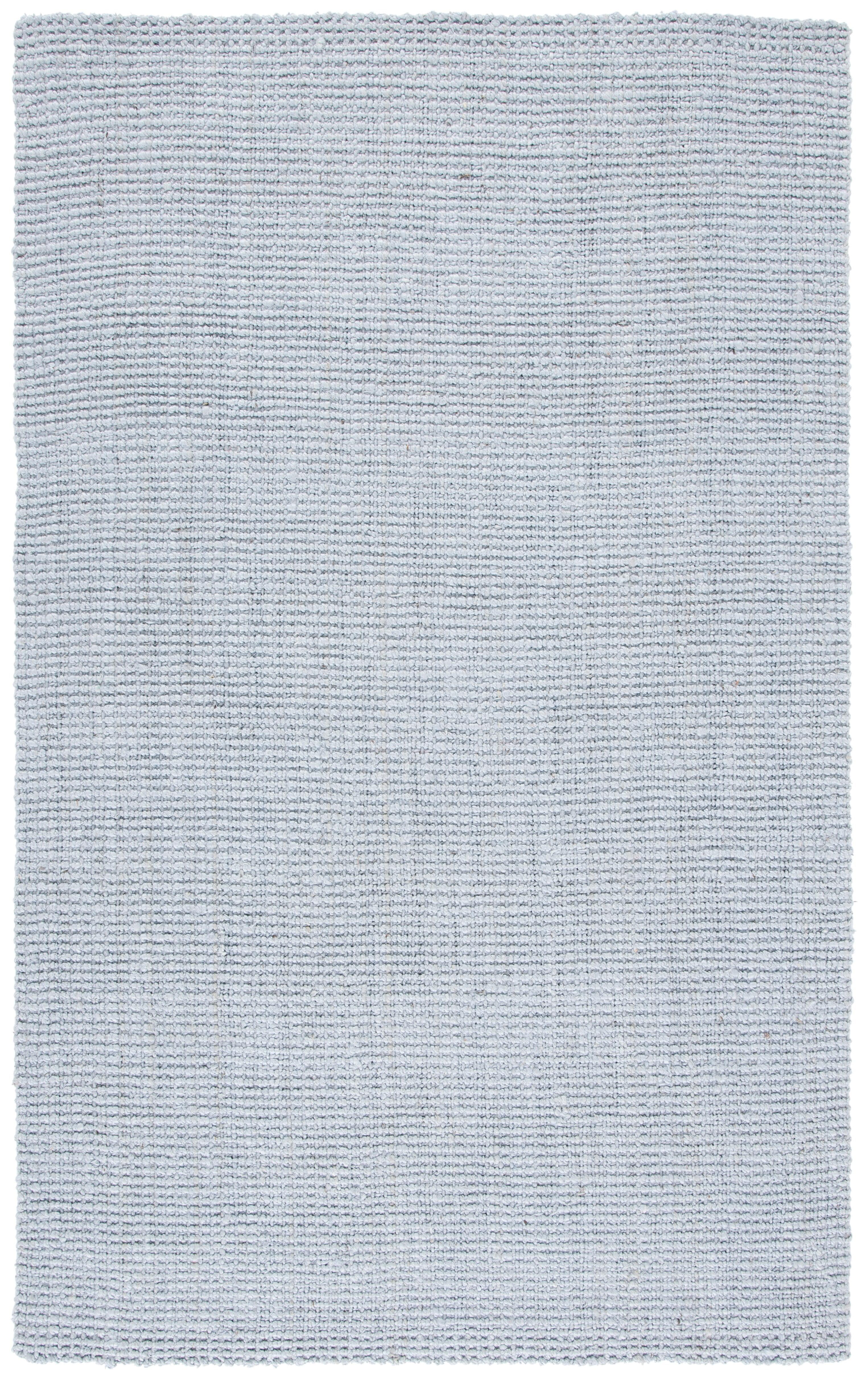 Hand-Knotted Light Grey Round Jute Rug, 47"