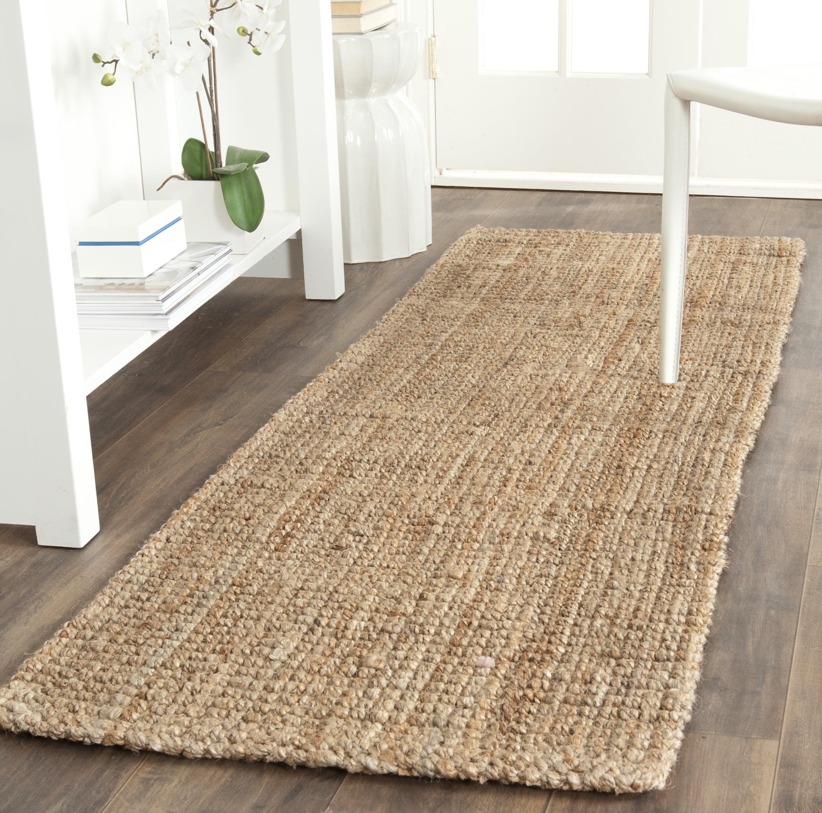 Natural Jute Handwoven 27" x 5" Tufted Runner Rug