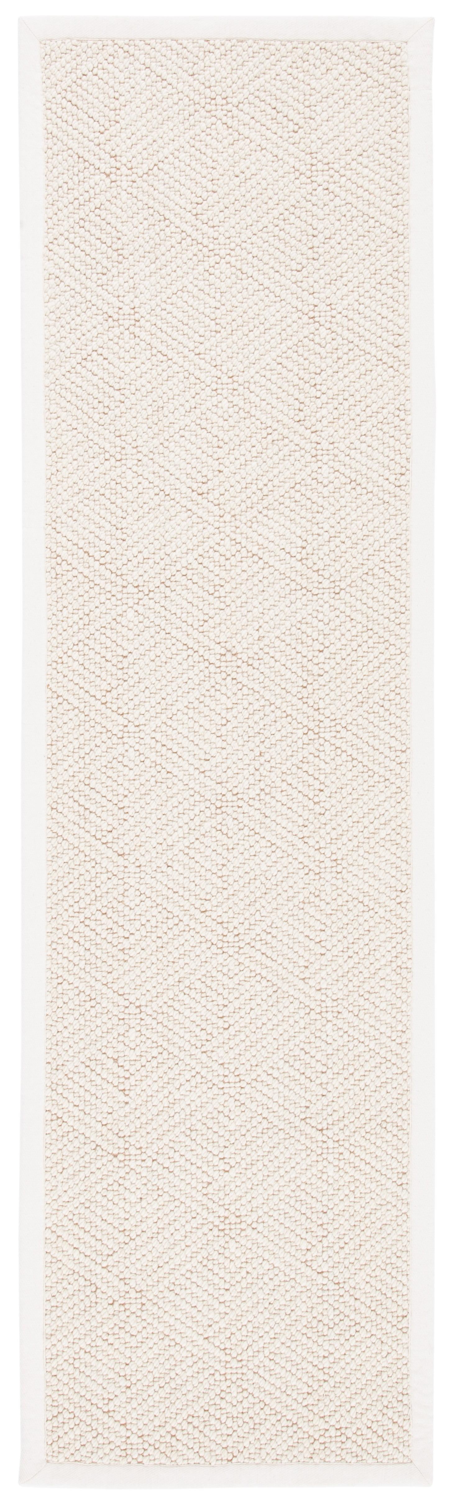 SAFAVIEH Natural Fiber Desi Geometric Diamonds Runner Rug, Ivory, 2'3" x 8'