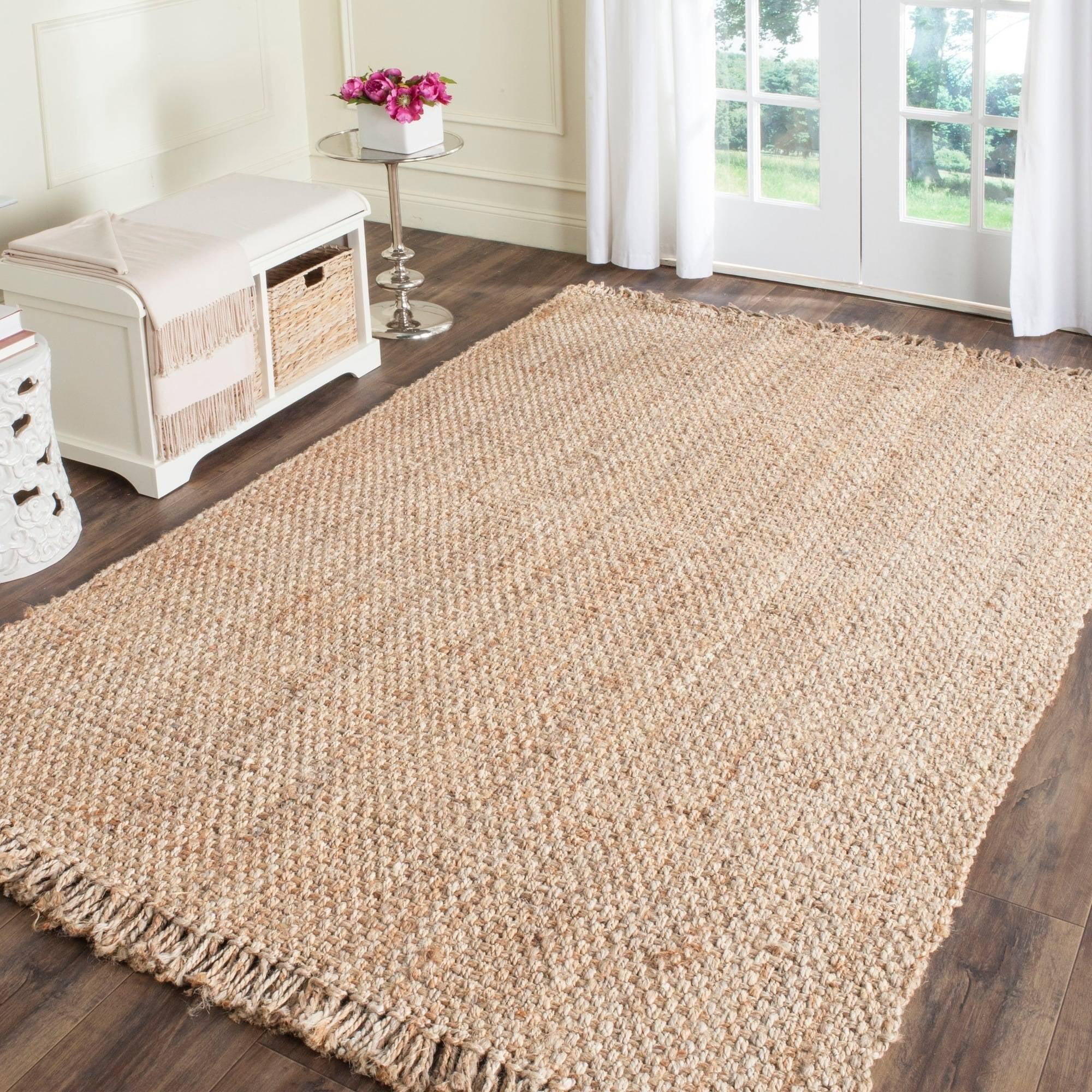 Coastal Haven Hand-Woven Jute Area Rug, Natural, 5' x 8'