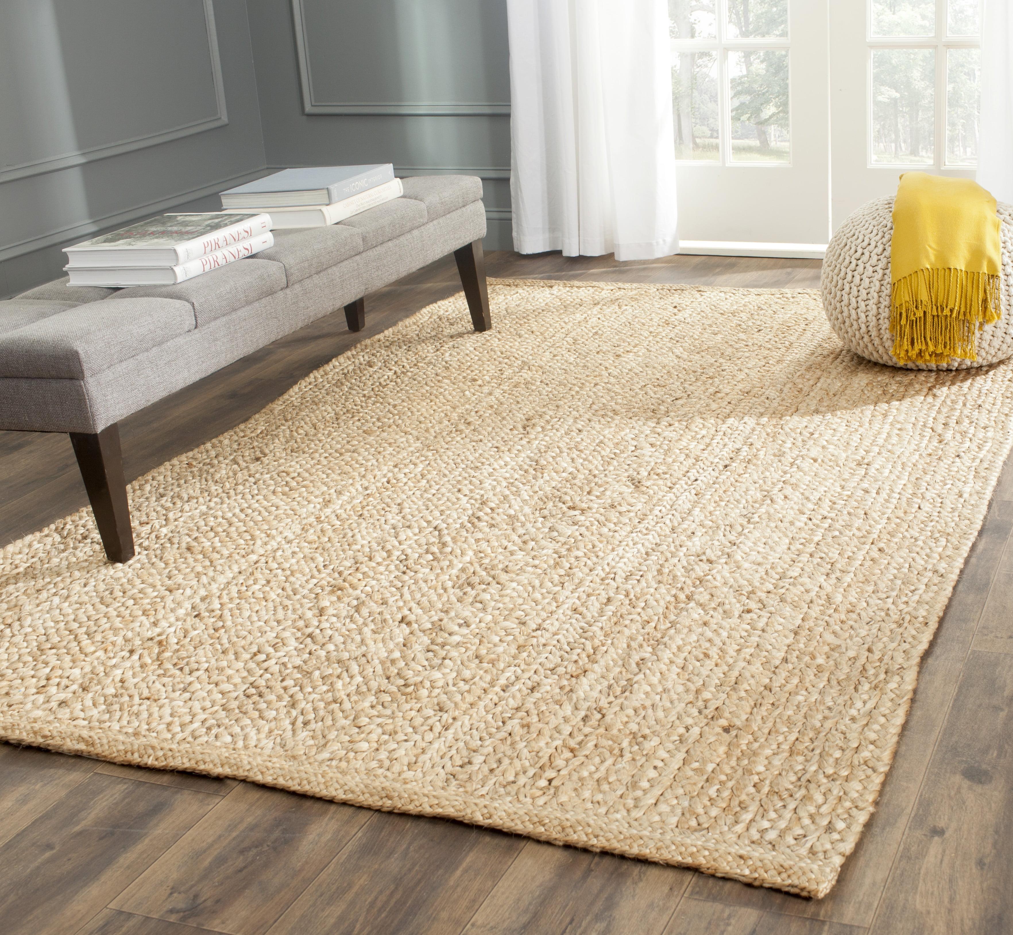 Coastal Charm Hand-Woven Jute Area Rug, Natural, 3' x 5'