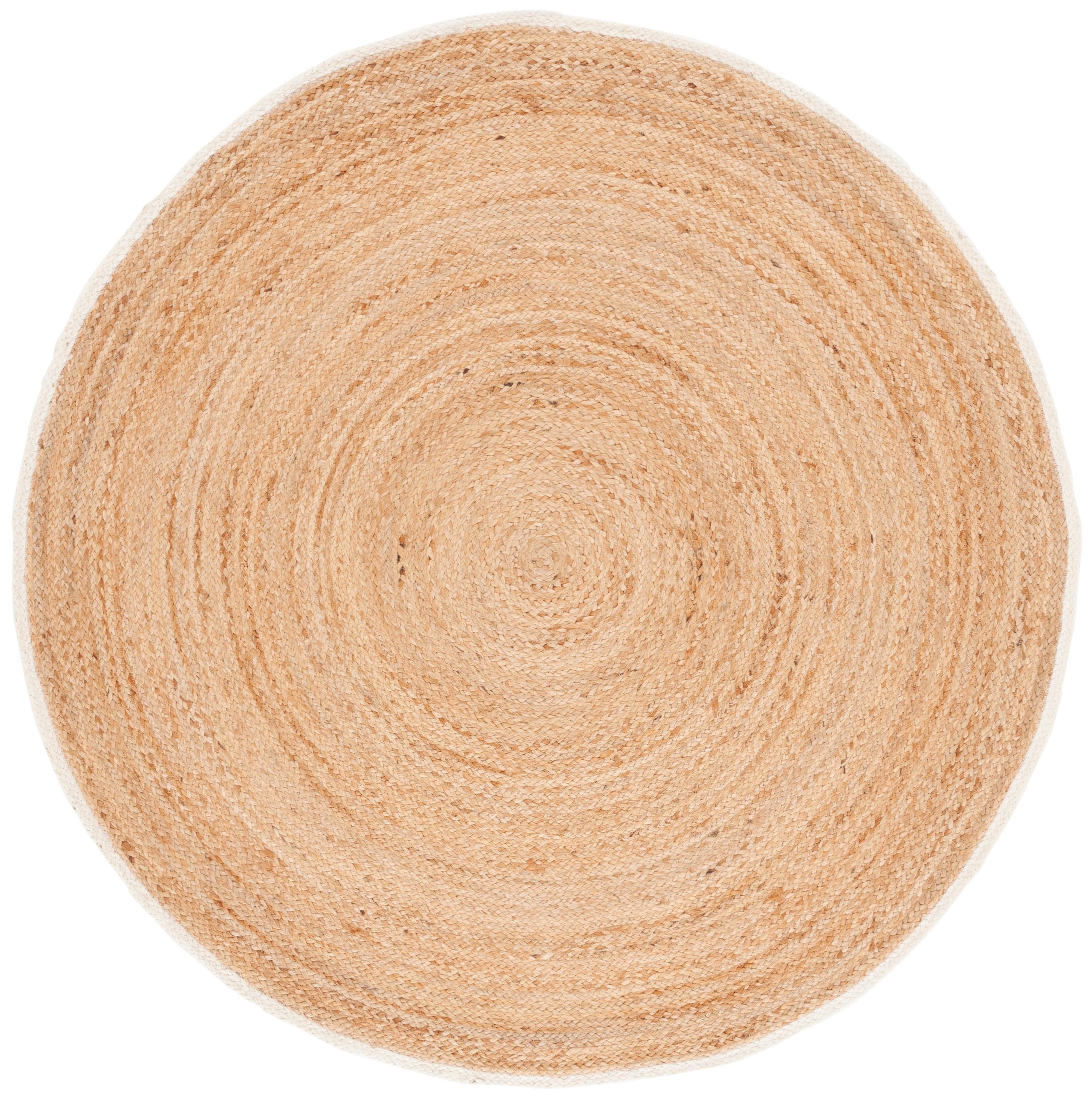 Natural Fiber NFB305 Hand Woven Area Rug - Natural - 5' round - Safavieh.