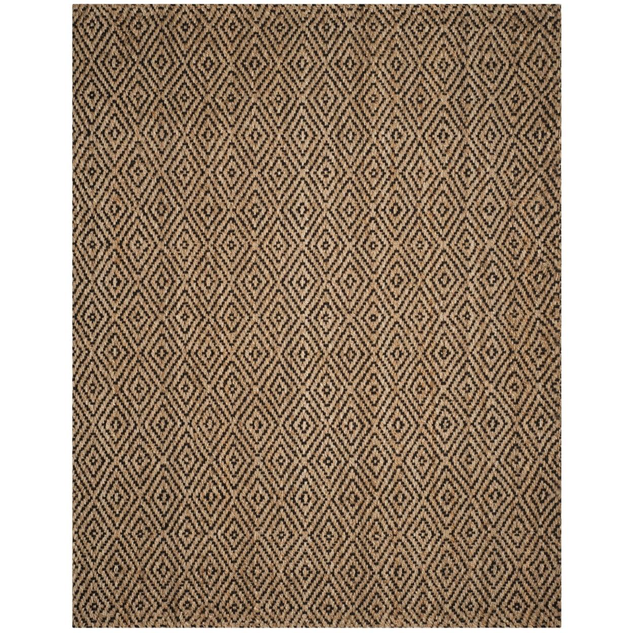 Natural Fiber NF181 Hand Woven Indoor Area Rug - Natural/Black - 4'x6' - Safavieh.