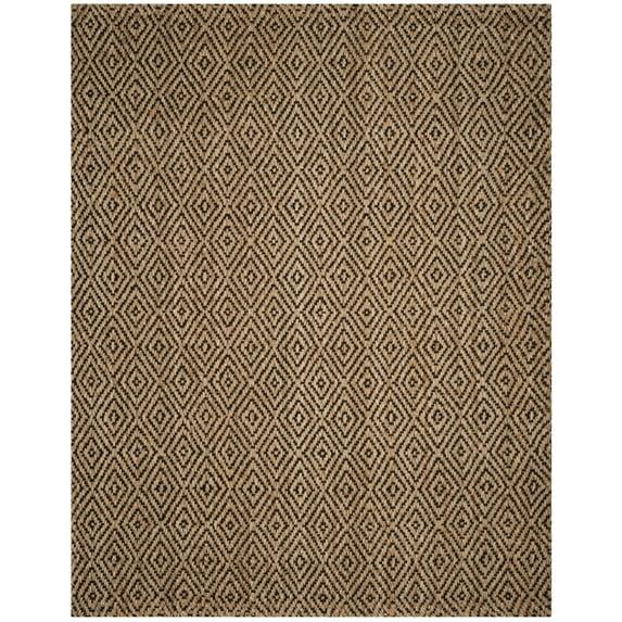 Natural Fiber NF181 Hand Woven Indoor Area Rug - Natural/Black - 4'x6' - Safavieh.
