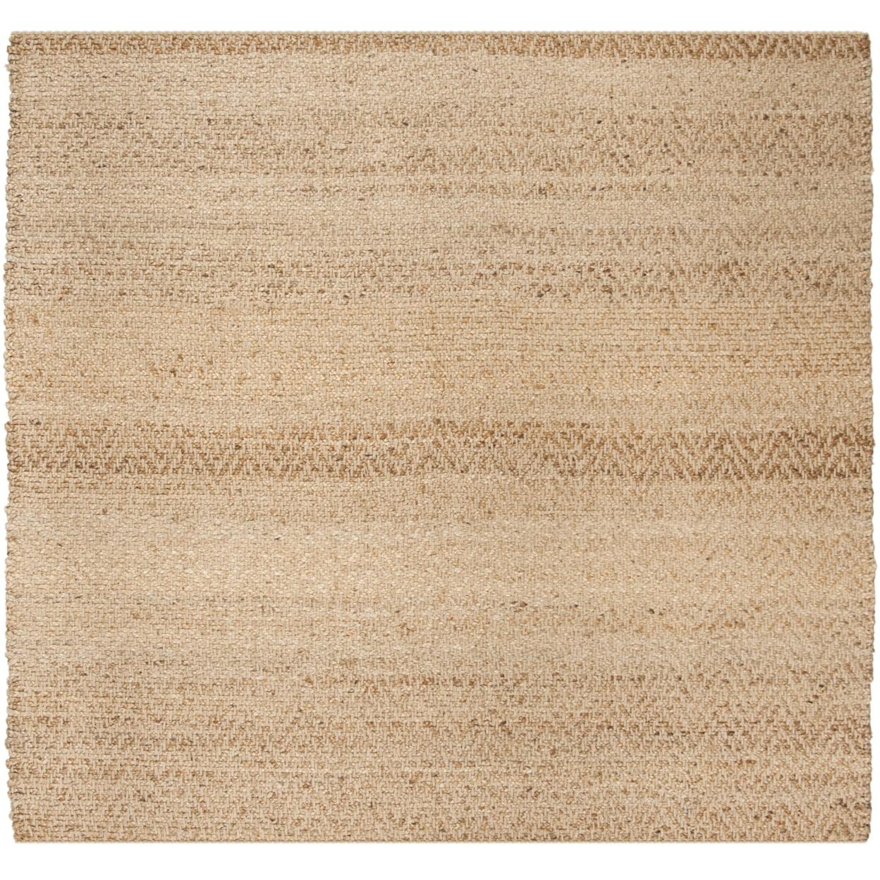 Natural Jute Handwoven 4' x 4' Square Area Rug