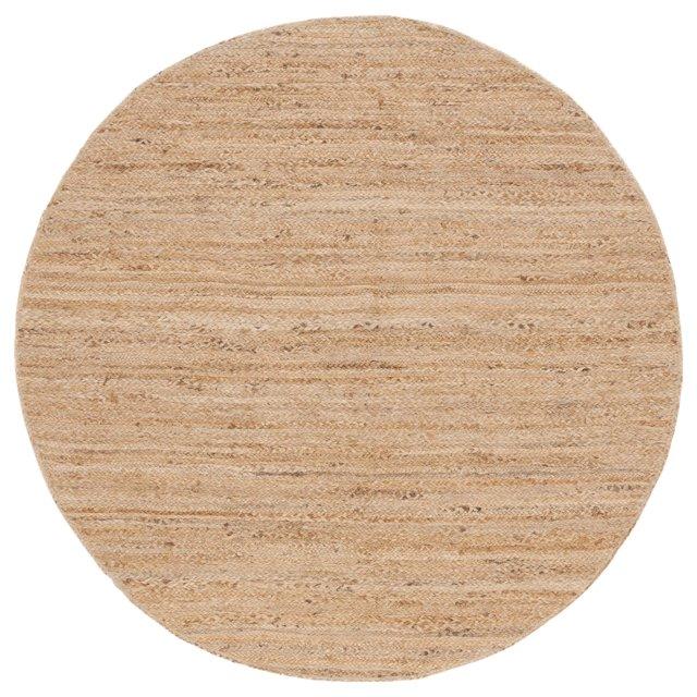 Natural Fiber NFB305 Hand Woven Area Rug - Natural - 5' round - Safavieh.