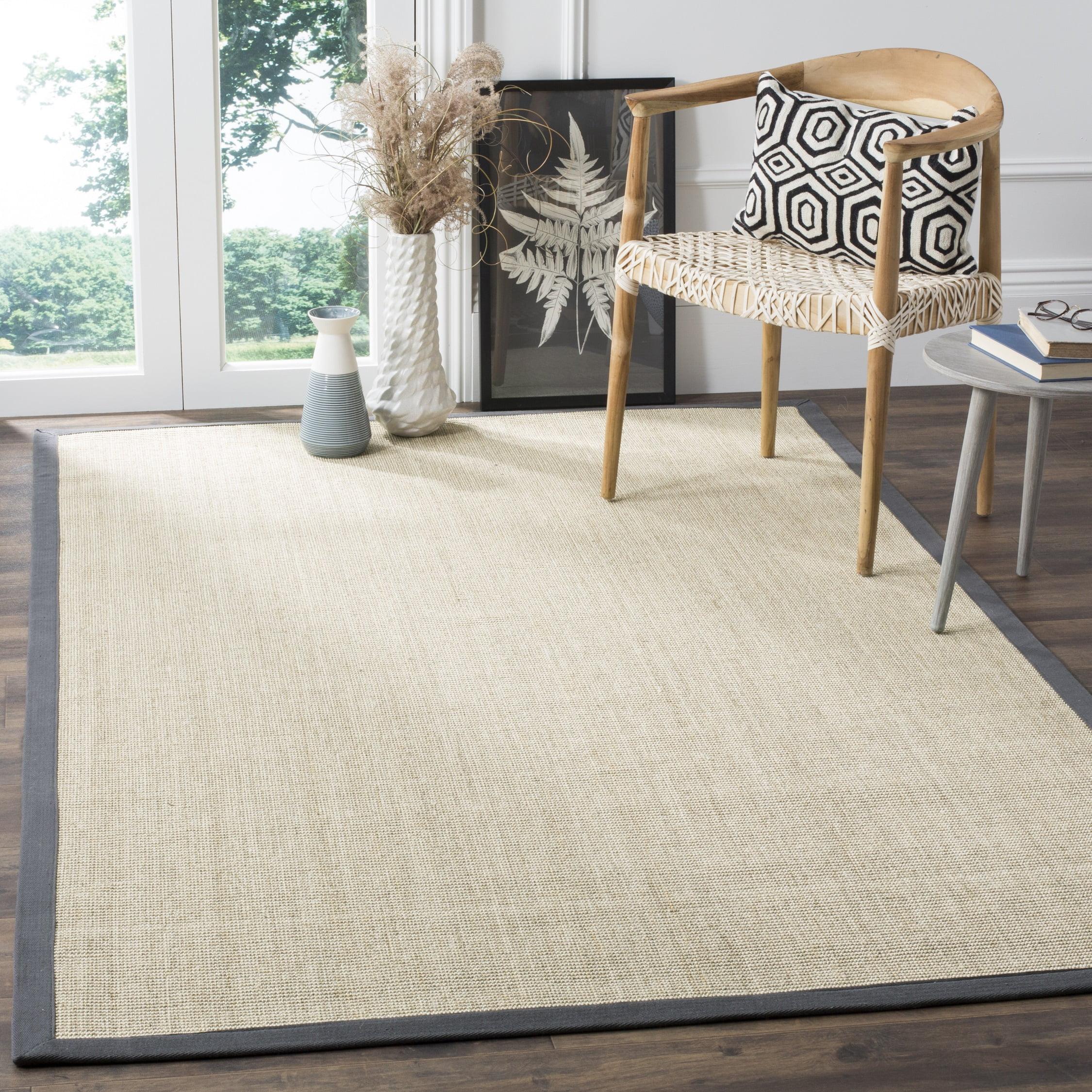 Handmade Gray Cotton Non-Slip Area Rug, 24" x 36"