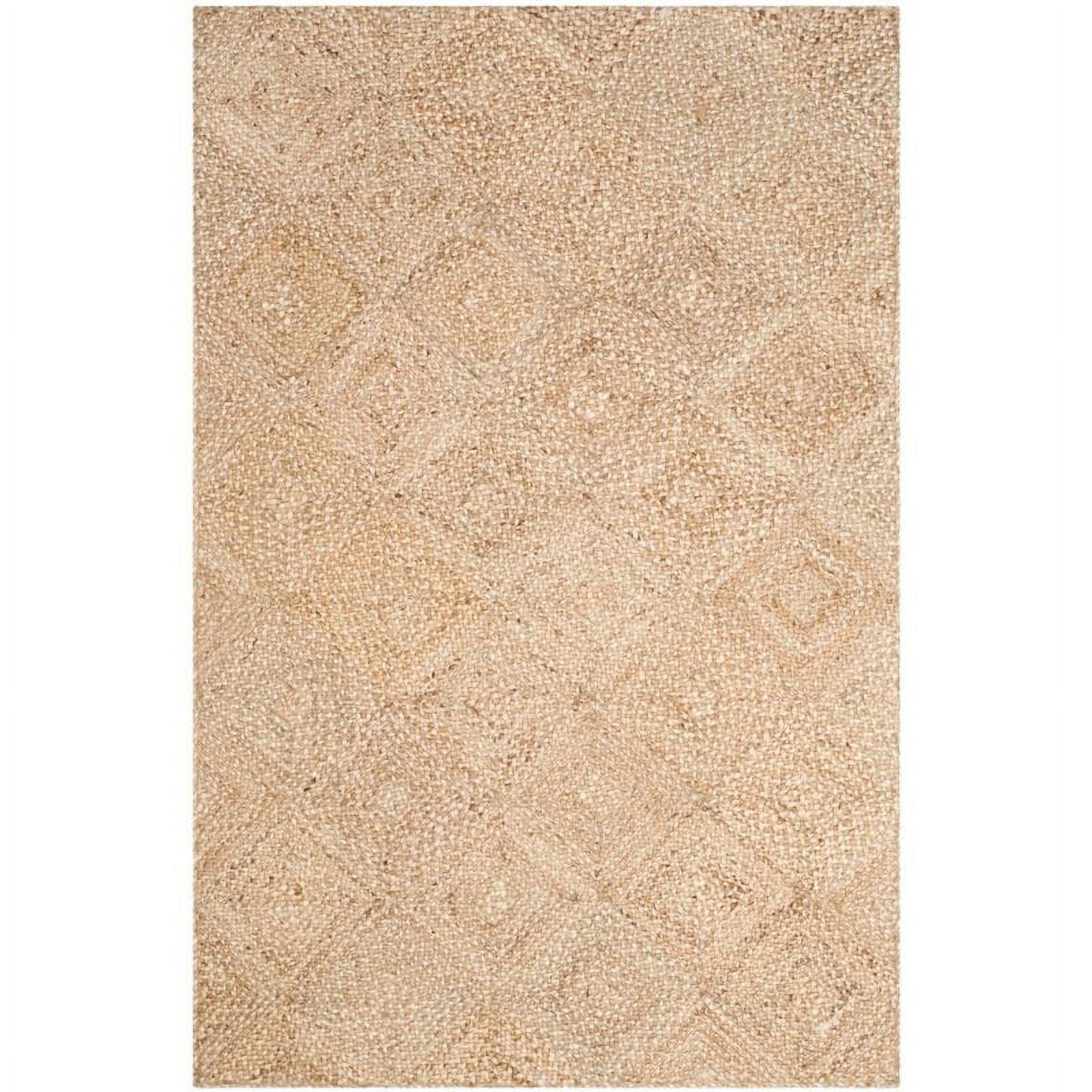 Natural Jute Flatweave Geometric 4' x 6' Area Rug