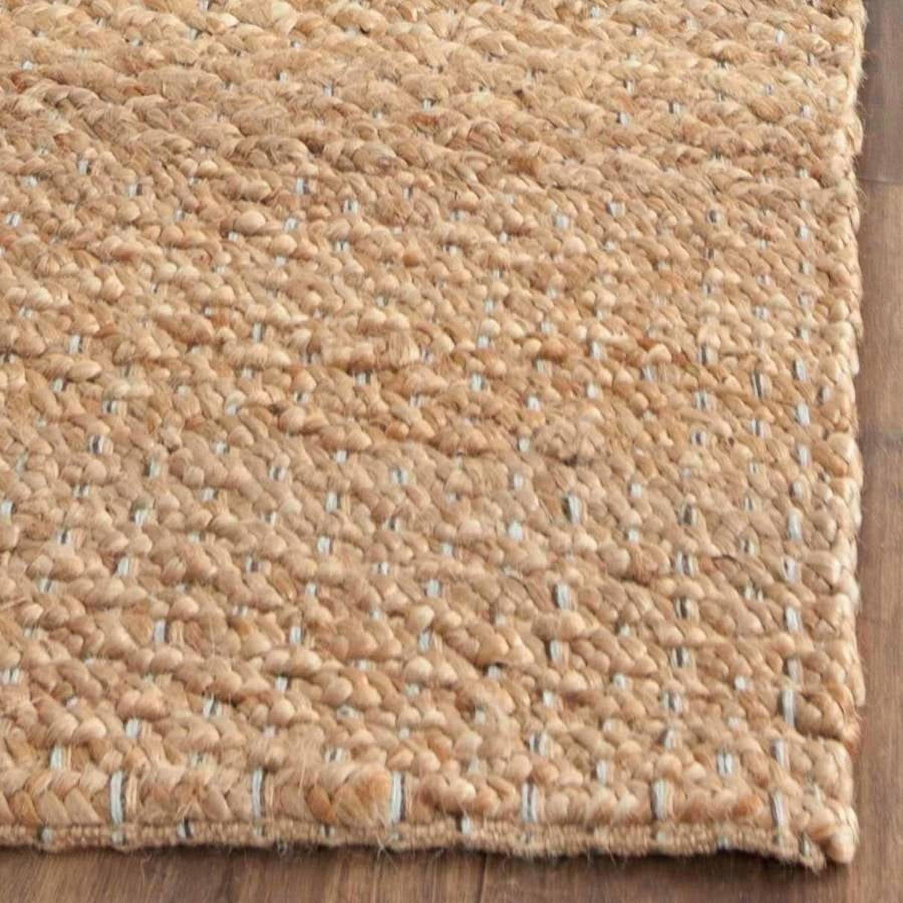 Handmade Light Blue and Natural Jute Area Rug 2'6" x 4'