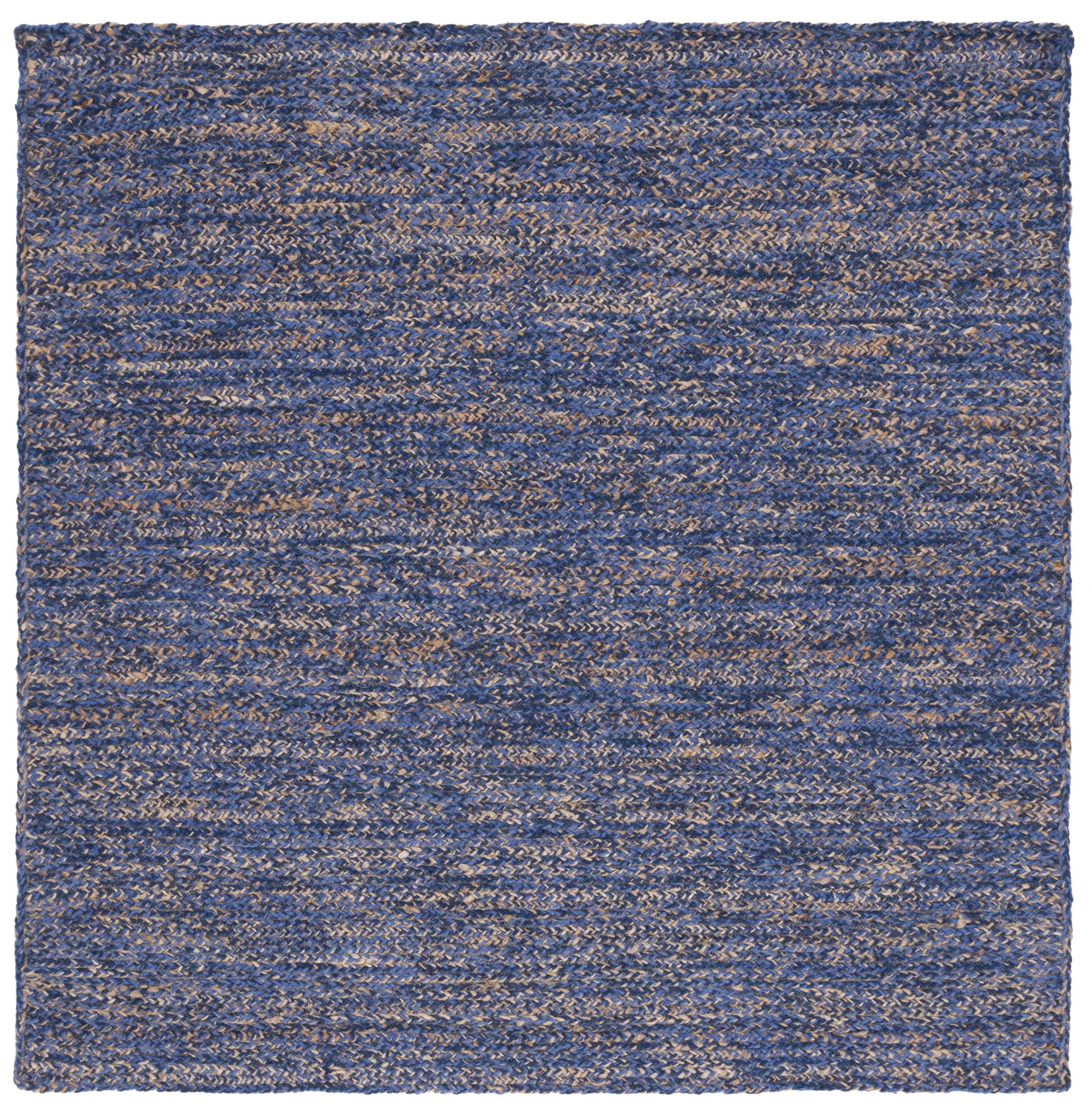 Natural Fiber NFB950 Hand Loomed Area Rug - Blue/Natural - 6'x6' - Safavieh.