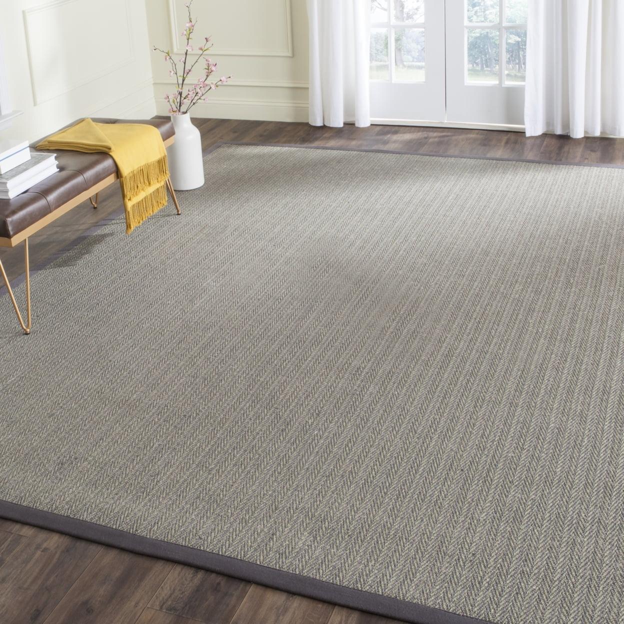 Handmade Gray Cotton Braided Area Rug, 3' x 5'