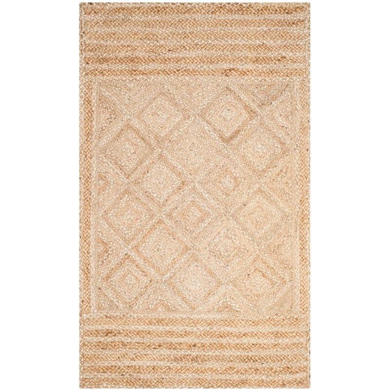 Coastal Comfort Hand-Knotted Jute 6' x 9' Natural Area Rug