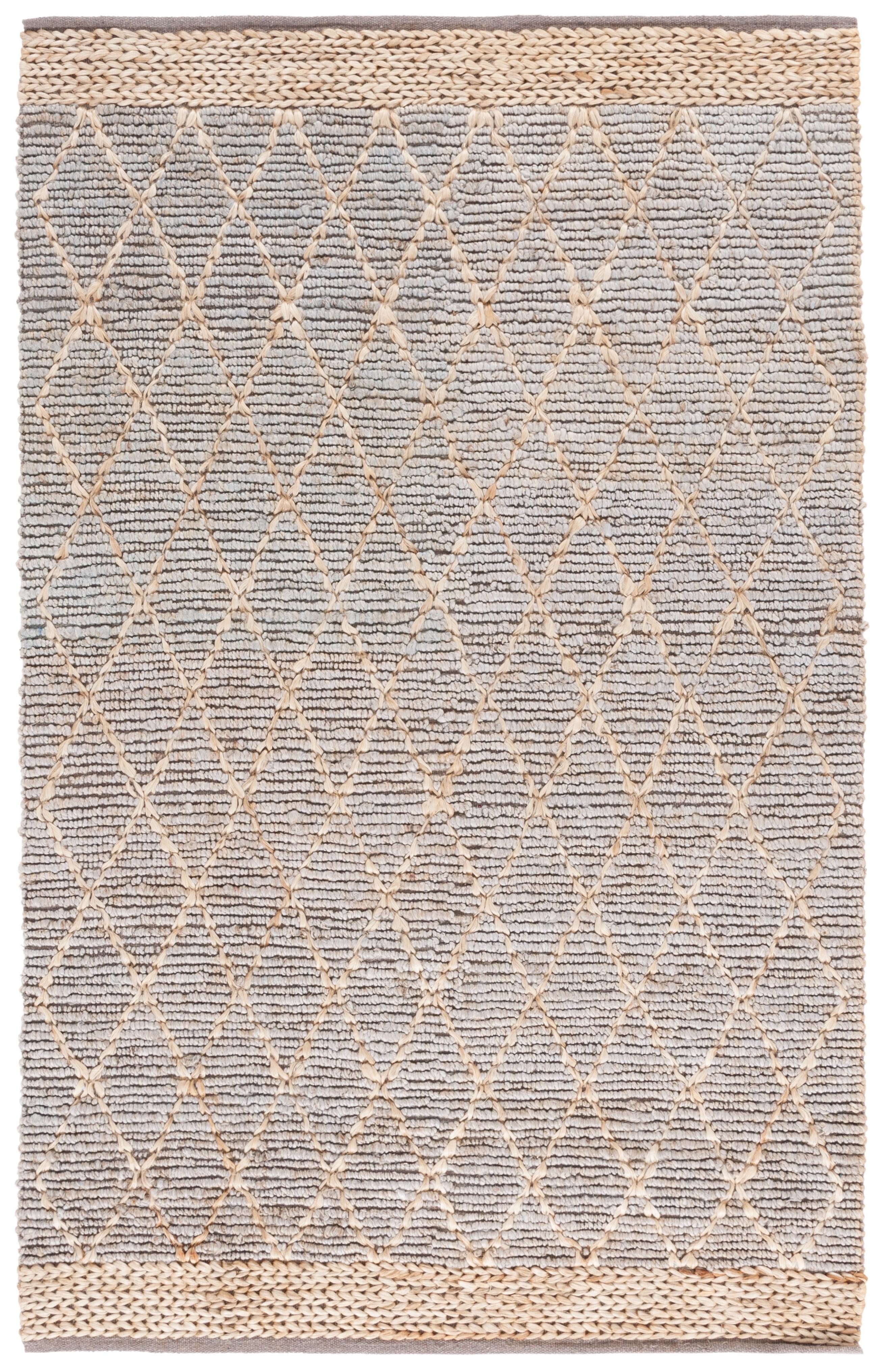 Natural Fiber NF951 Hand Loomed Indoor Area Rug - Silver - 6'x9' - Safavieh