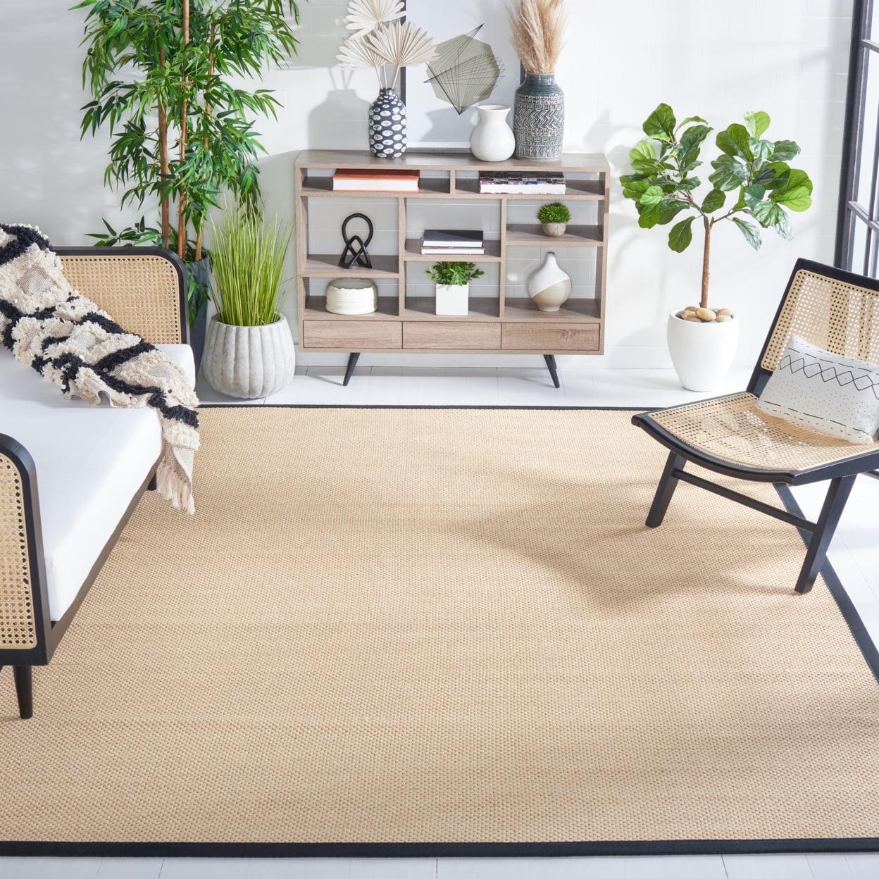 Natural Fiber NF141 Power Loomed Indoor Area Rug - Maize/Black - 5'x8' - Safavieh.