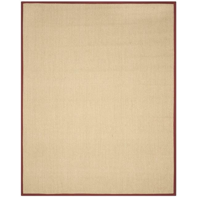 Natural Fiber NF141 Power Loomed Indoor Area Rug - Maize/Burgundy - 6'x9' - Safavieh