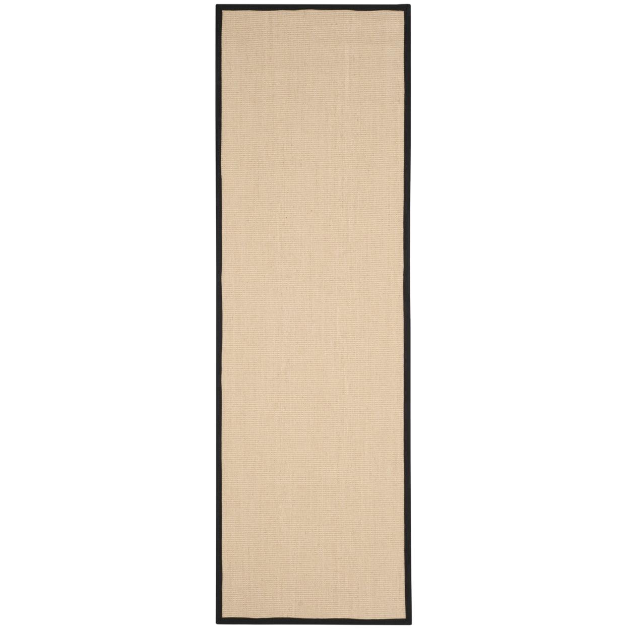 Natural Fiber NF131 Power Loomed Runner Rug - Beige/Black - 2'6"x10' - Safavieh.