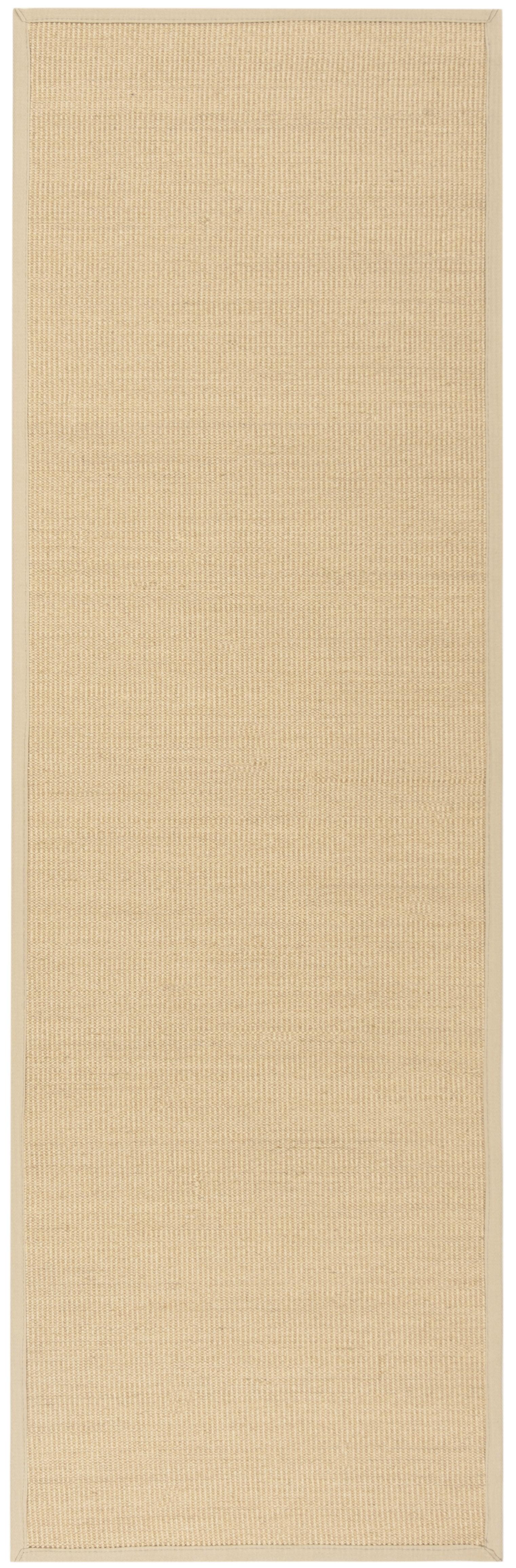 SAFAVIEH Natural Fiber Keane Solid Runner Rug, Natural/Ivory, 2'6" x 10'