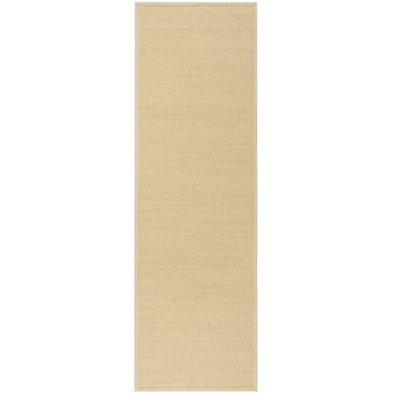 SAFAVIEH Natural Fiber Keane Solid Runner Rug, Natural/Ivory, 2'6" x 10'