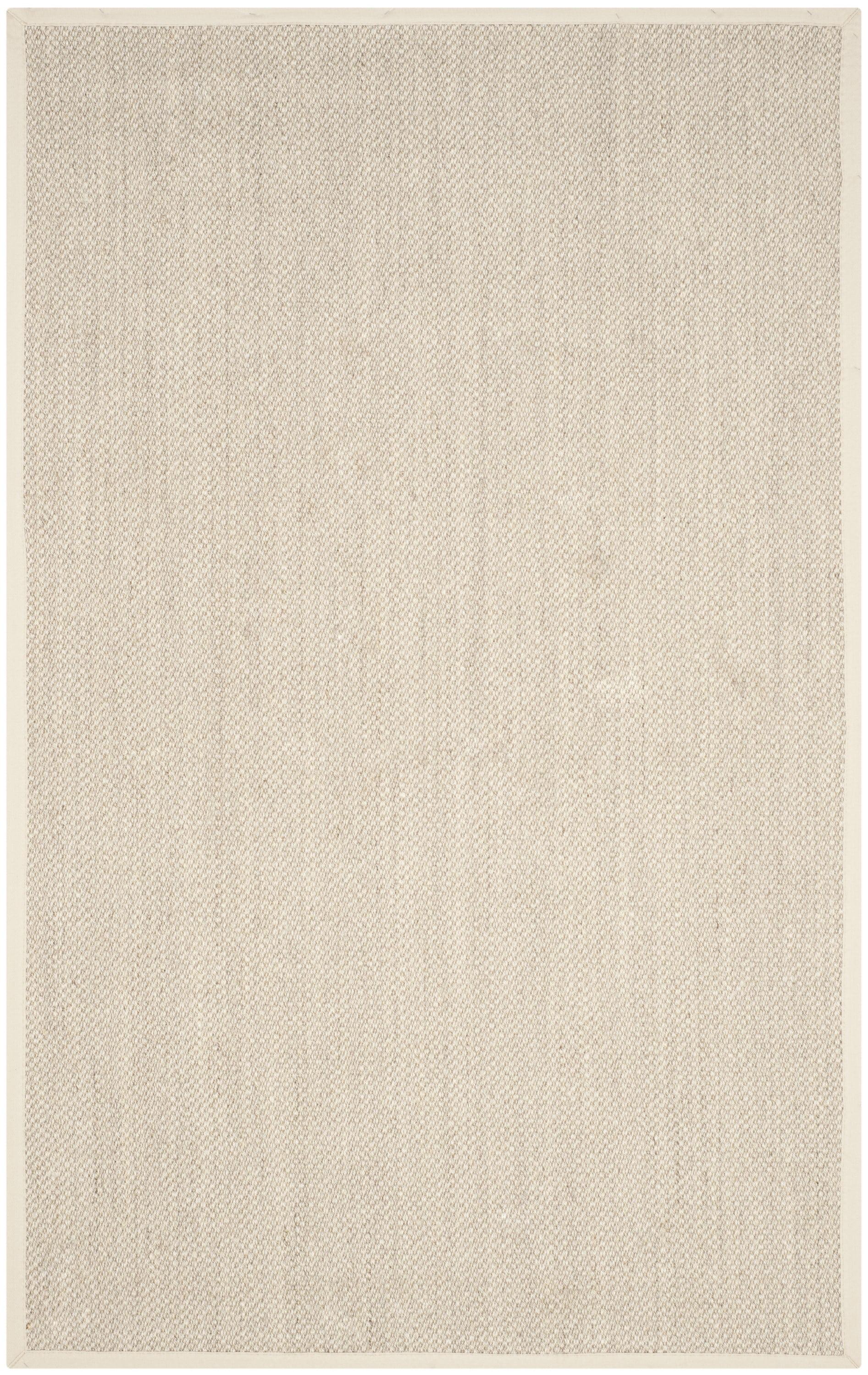 SAFAVIEH Natural Fiber Kentigern Border Seagrass Area Rug, Marble/Beige, 2'6" x 4'