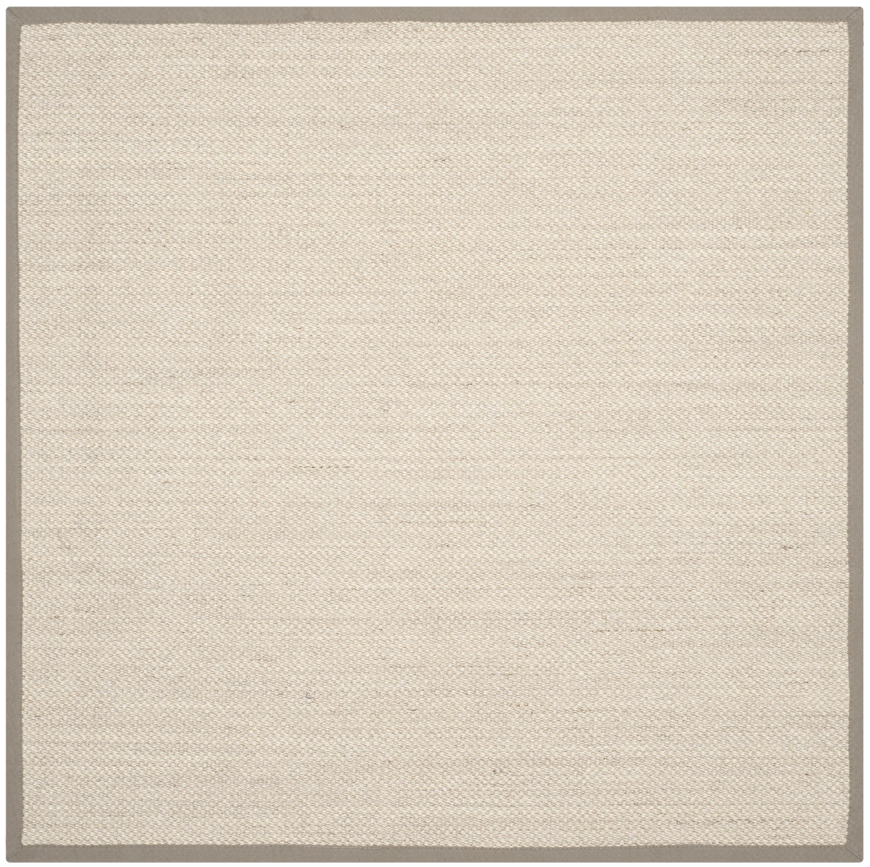 Natural Fiber NF143 Power Loomed Indoor Area Rug - Marble/Khaki - 6'x6' - Safavieh.