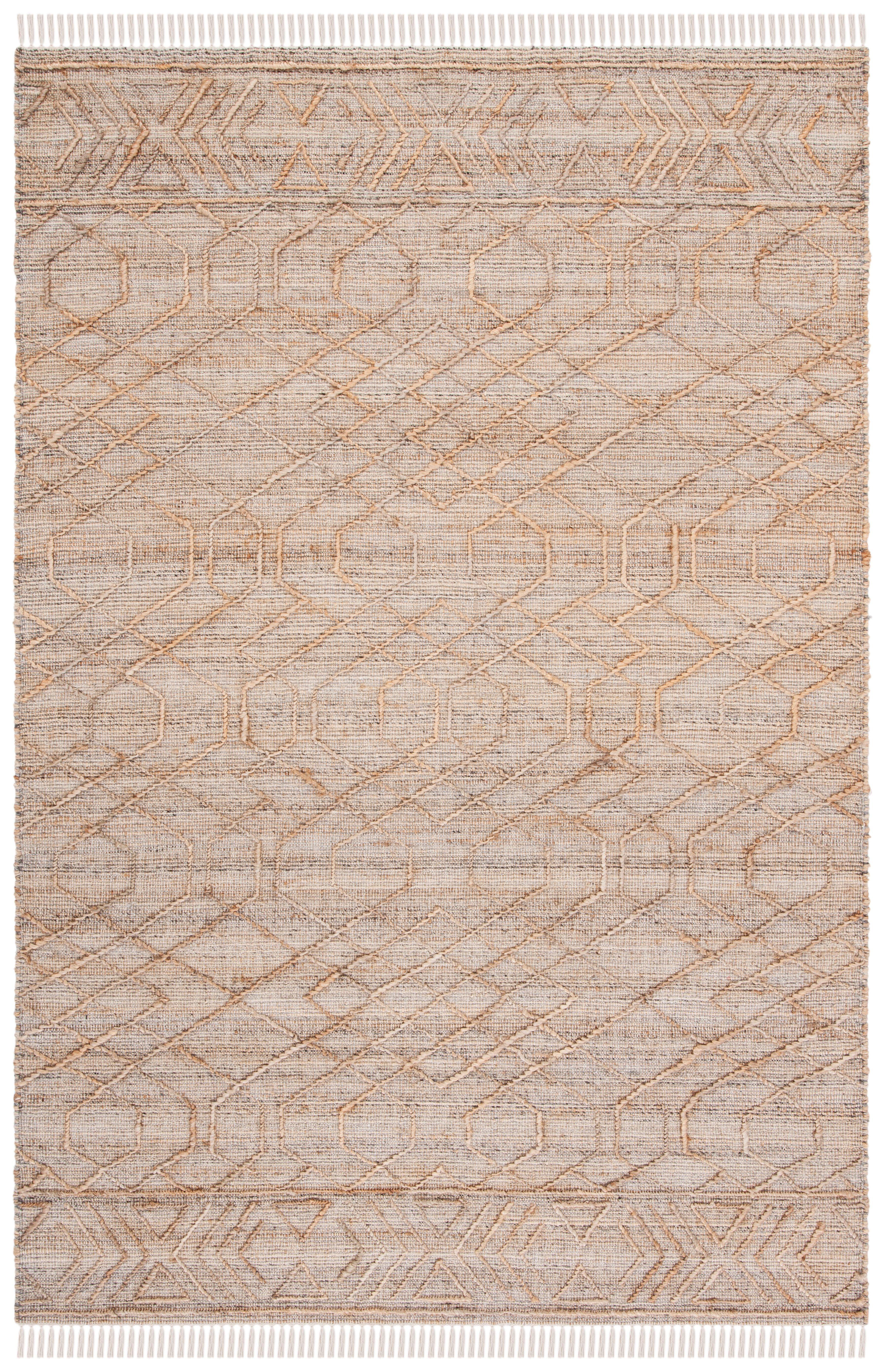 Natural Fiber NFB407 Hand Loomed Indoor Area Rug - Natural/Beige - 5'x8' - Safavieh
