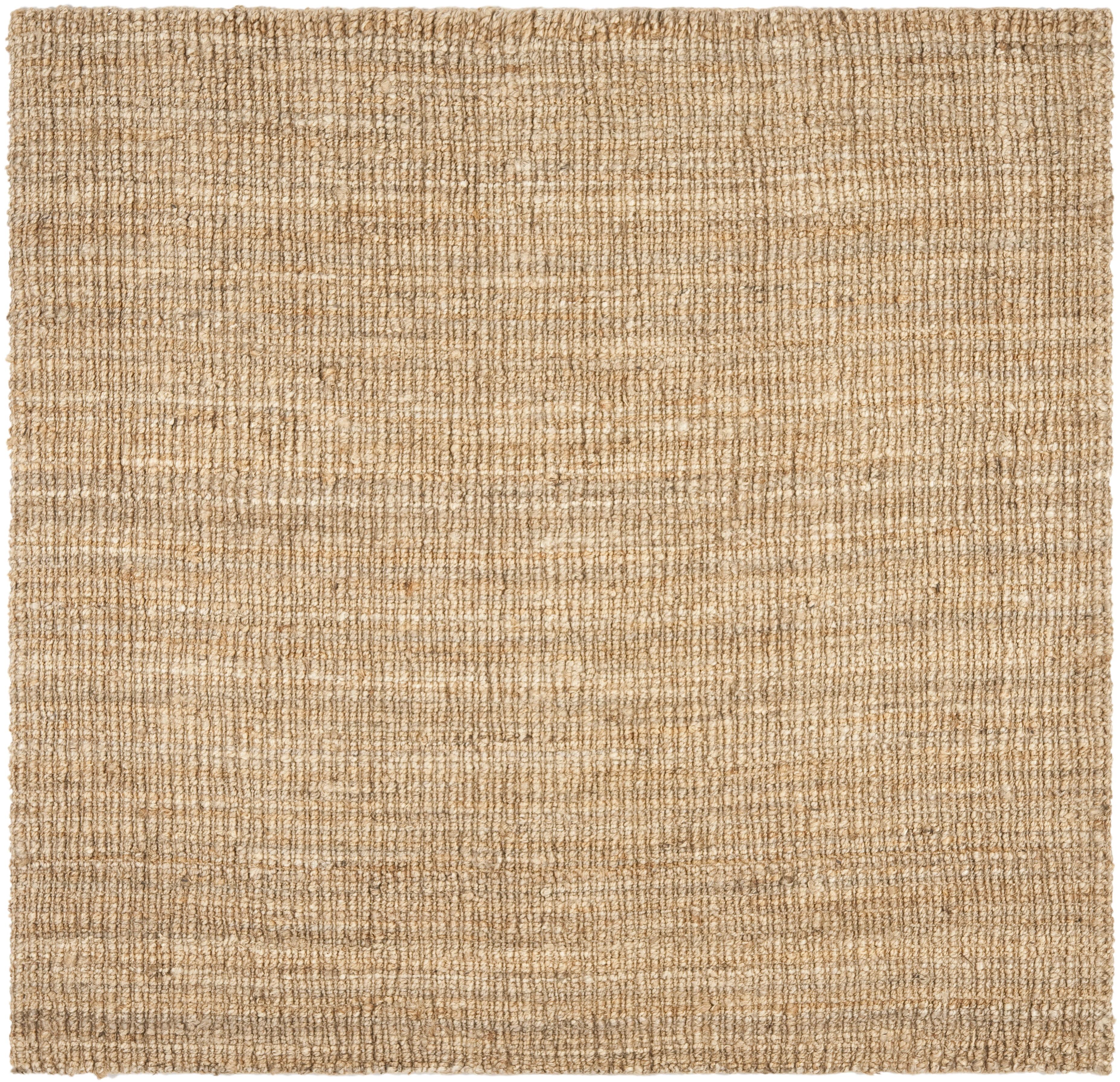 Natural Handwoven Jute Square Area Rug, 6' x 6'