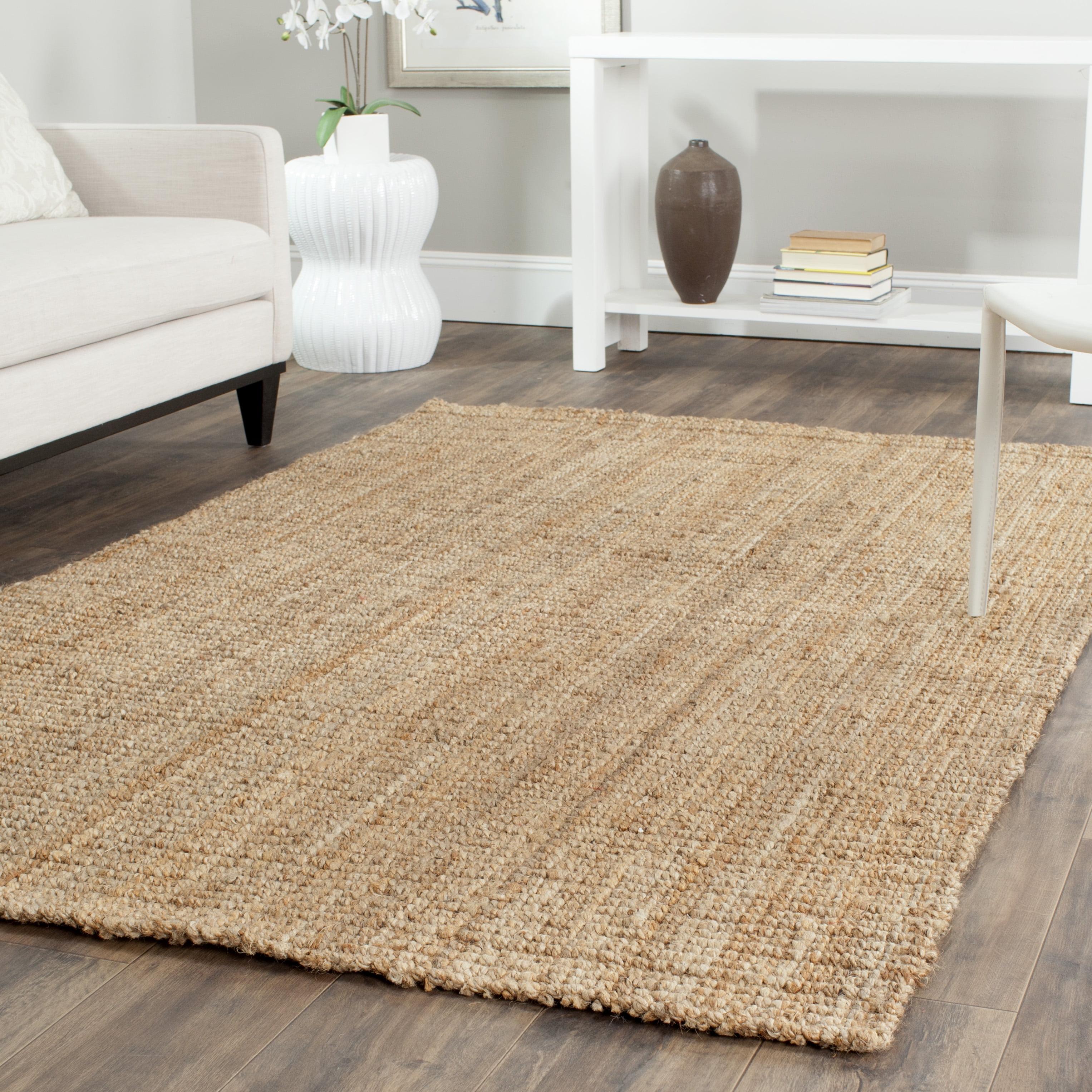 SAFAVIEH Natural Fiber Milica Braided Jute Area Rug, Natural, 4' x 4' Square