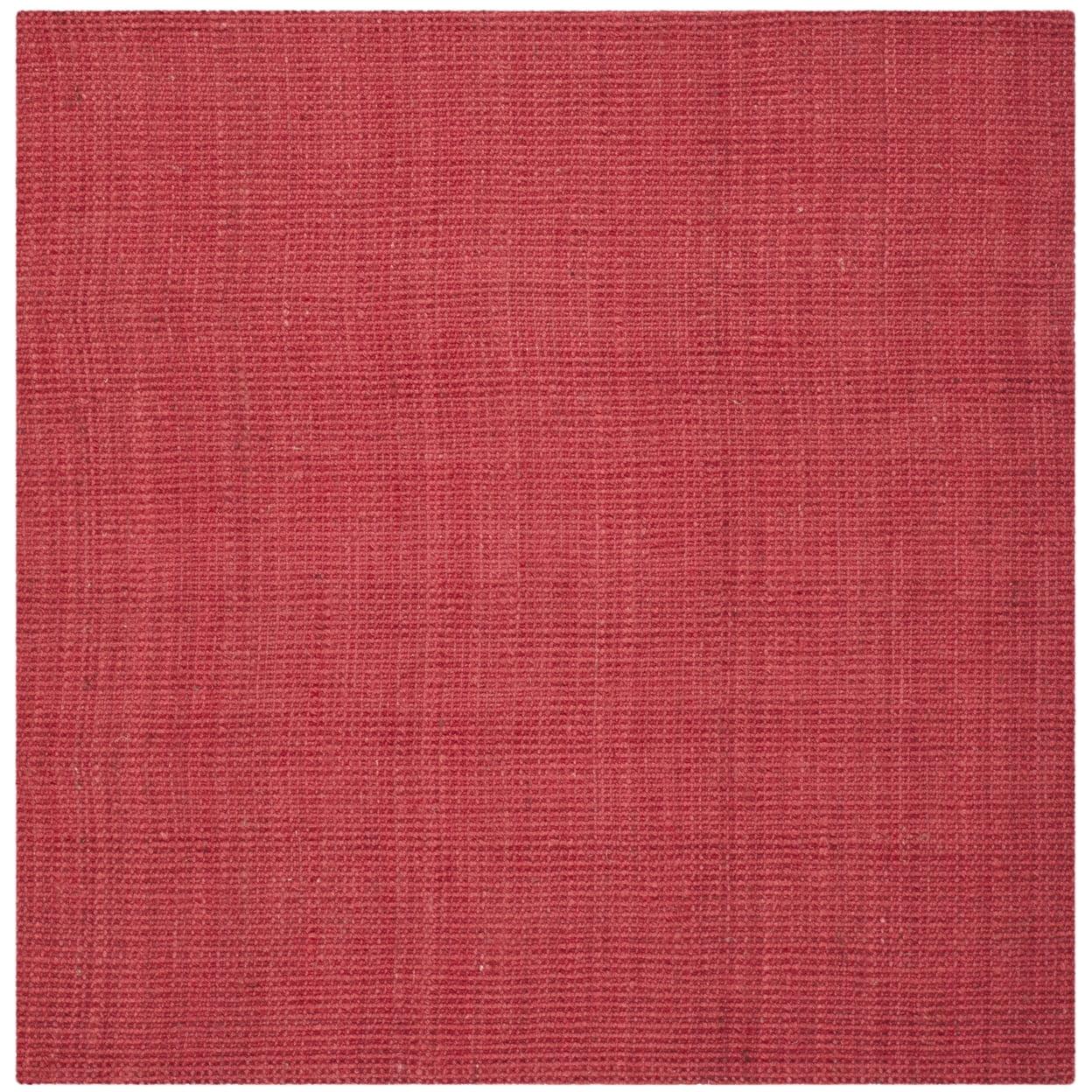 Natural Fiber NF730 Hand Woven Indoor Area Rug - Red - 4'x4' - Safavieh.