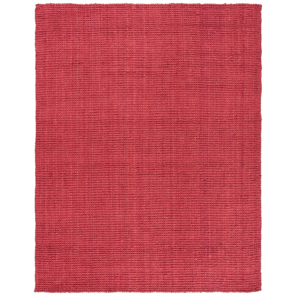 SAFAVIEH Natural Fiber Milica Braided Jute Area Rug, Red, 9' x 12'