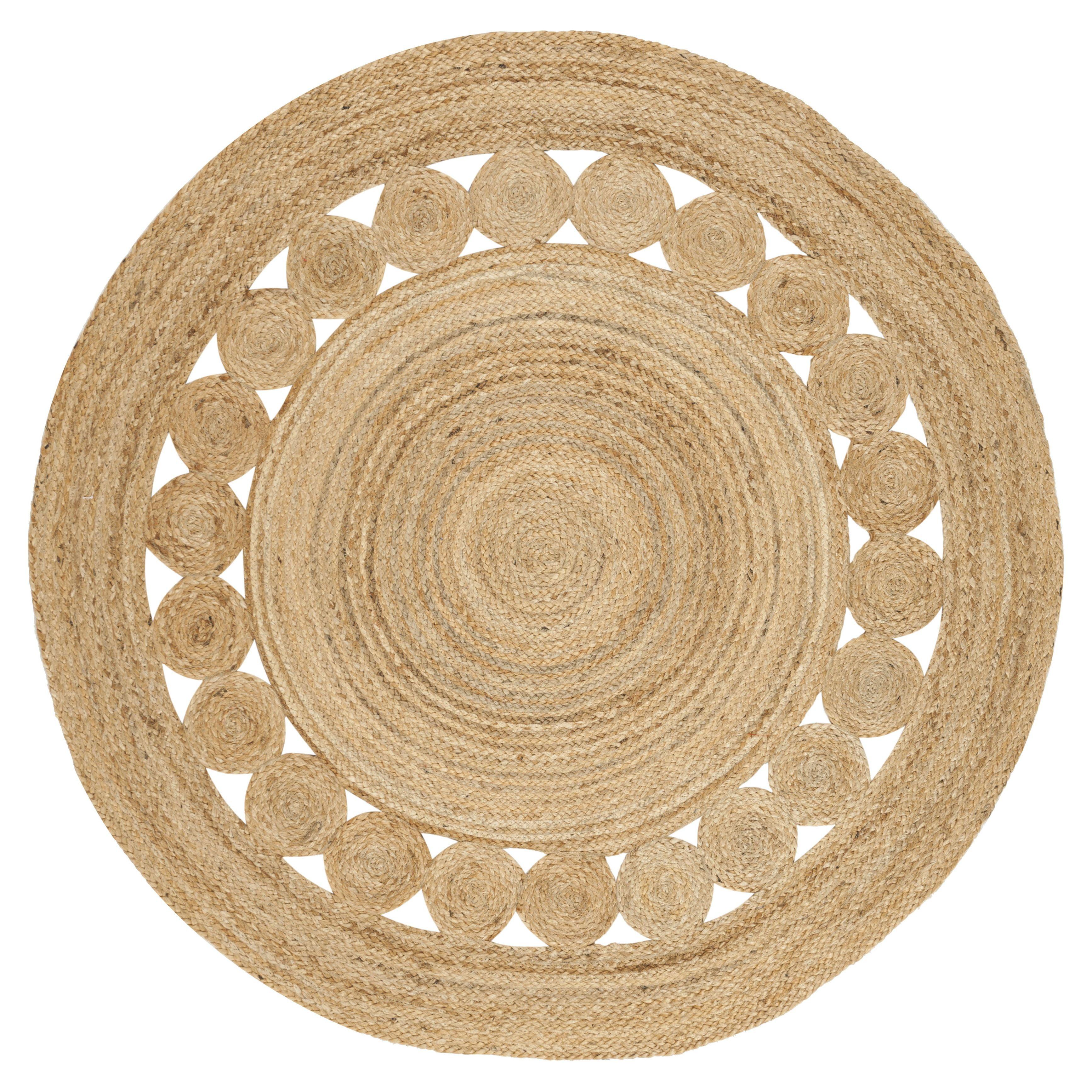 Natural Fiber NF364 Hand Woven Indoor Accent Rug - Natural - 3' Round - Safavieh.