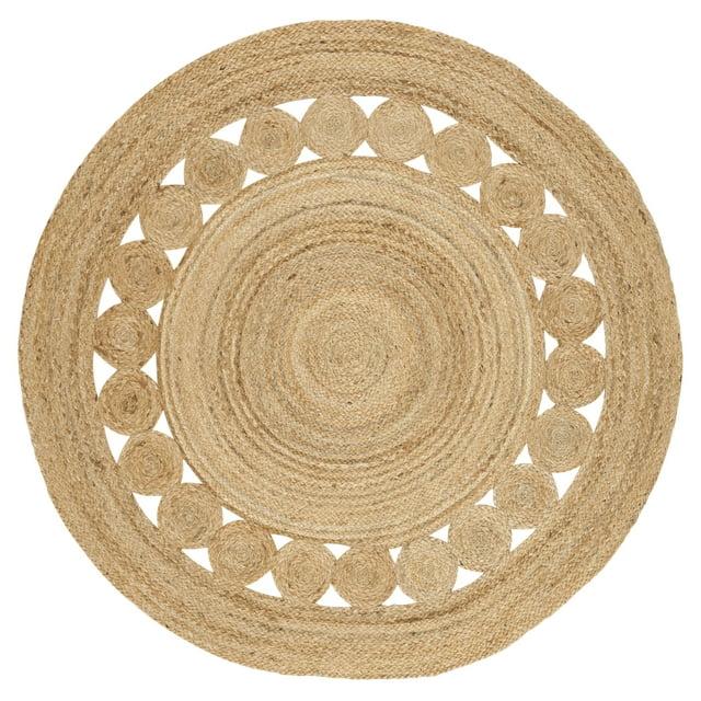 Natural Fiber NF364 Hand Woven Indoor Area Rug - Natural - 4' Round - Safavieh.
