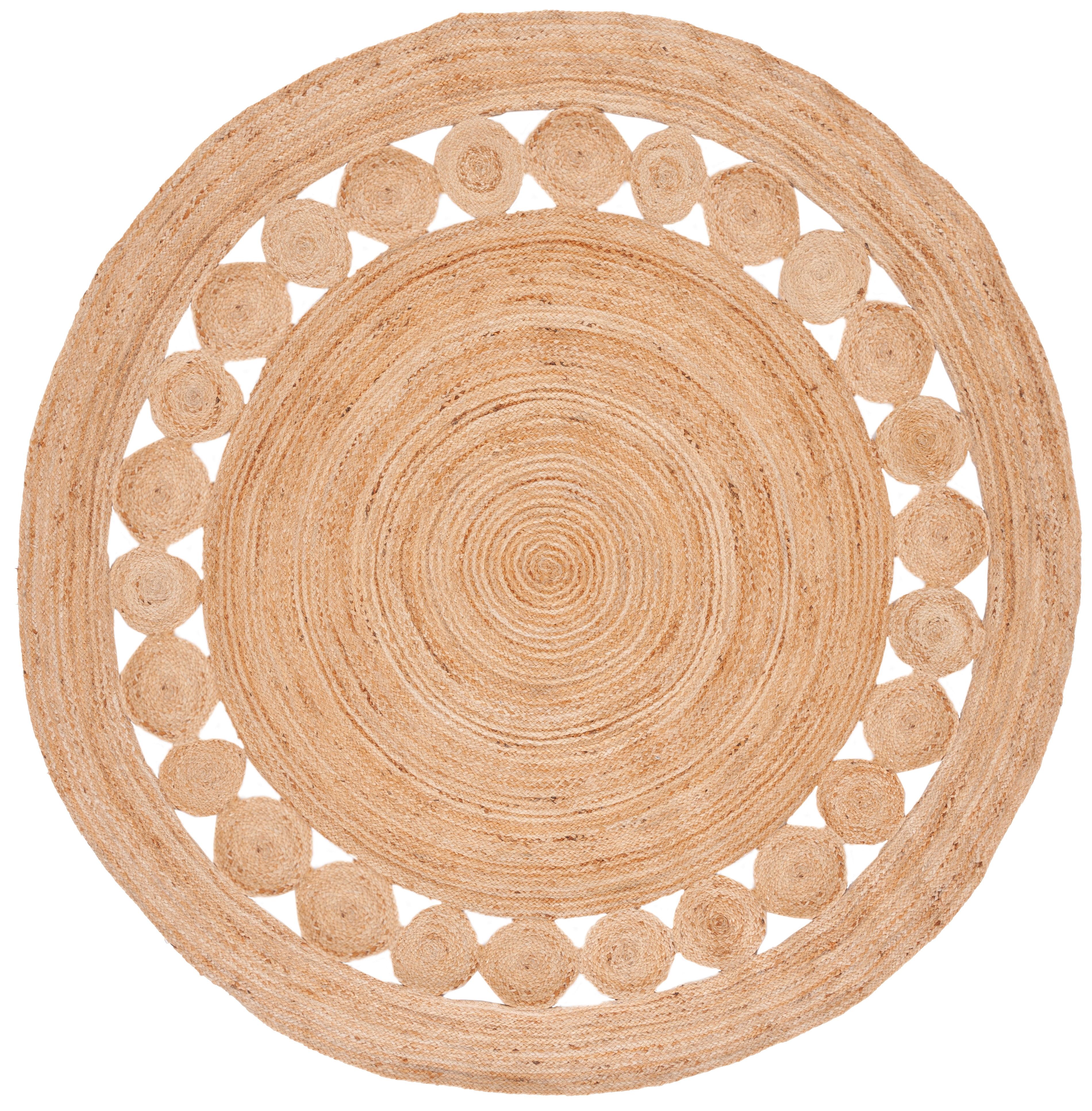 Natural Fiber NF364 Hand Woven Area Rug - Natural - 9' round - Safavieh.