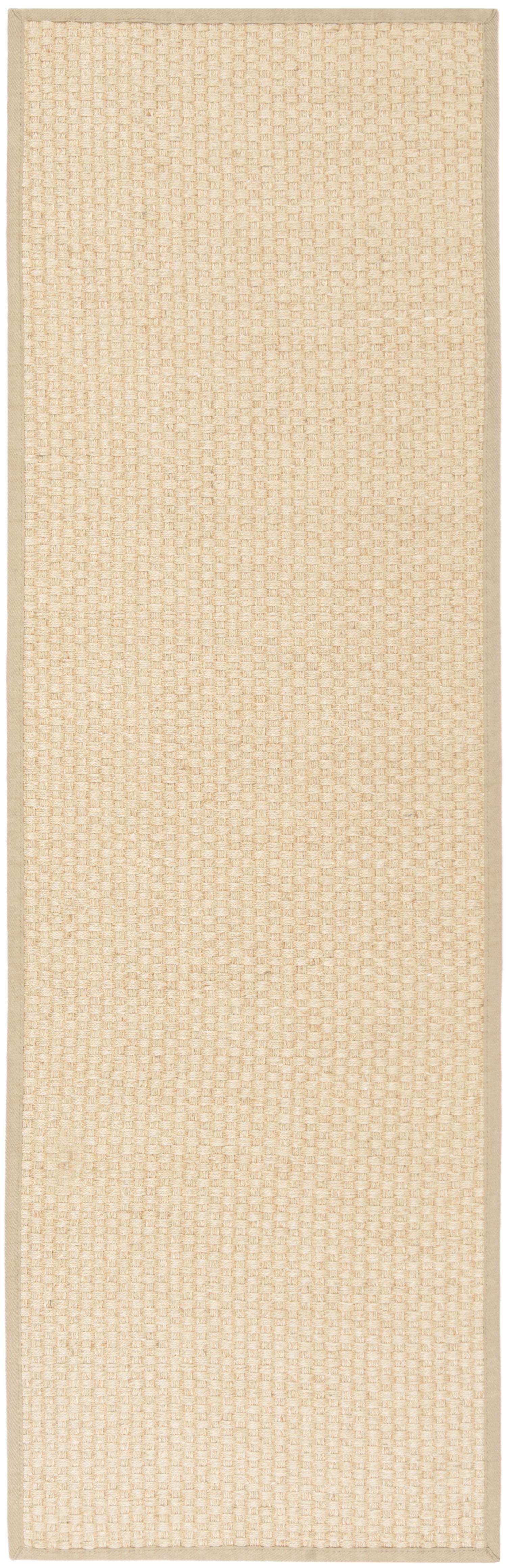 SAFAVIEH Natural Fiber Emma Solid Runner Rug, Natural/Beige, 2'6" x 6'