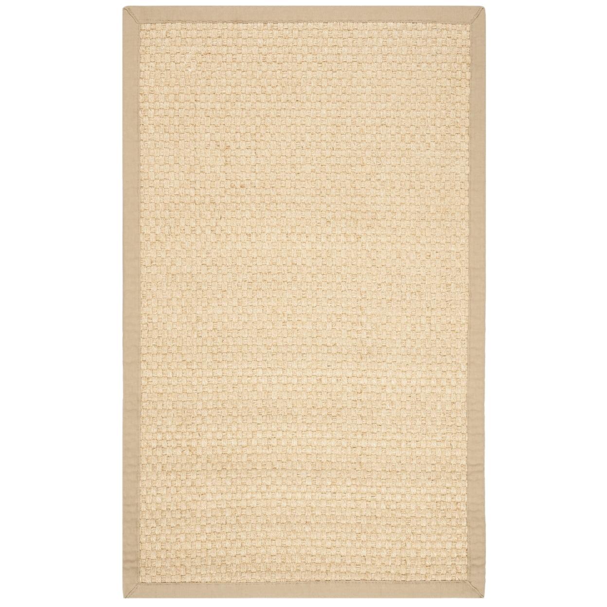 Natural Beige Jute Non-Slip Area Rug, 2'3" x 4'