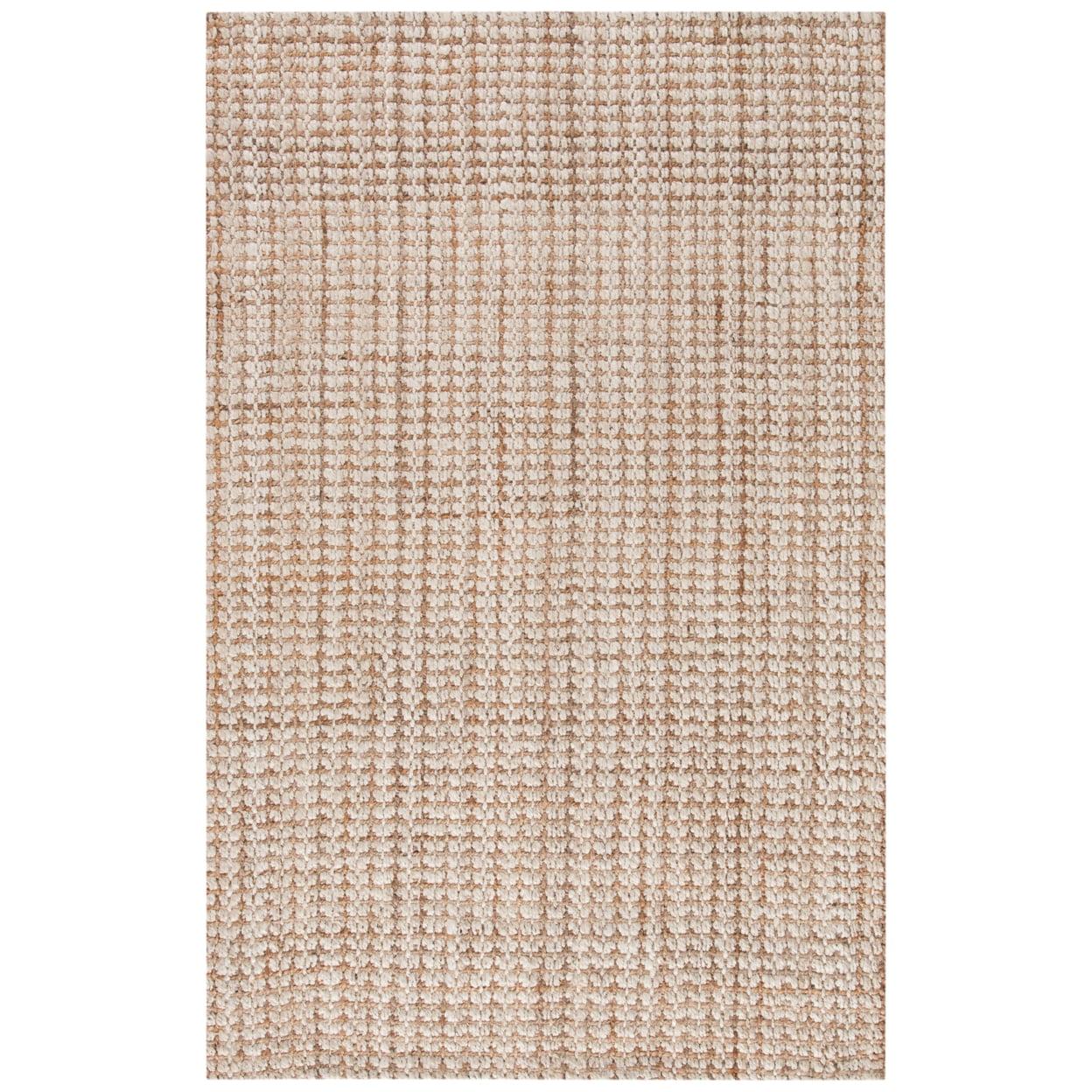 Handmade Ivory Basket Weave Rectangular 10' x 14' Rug