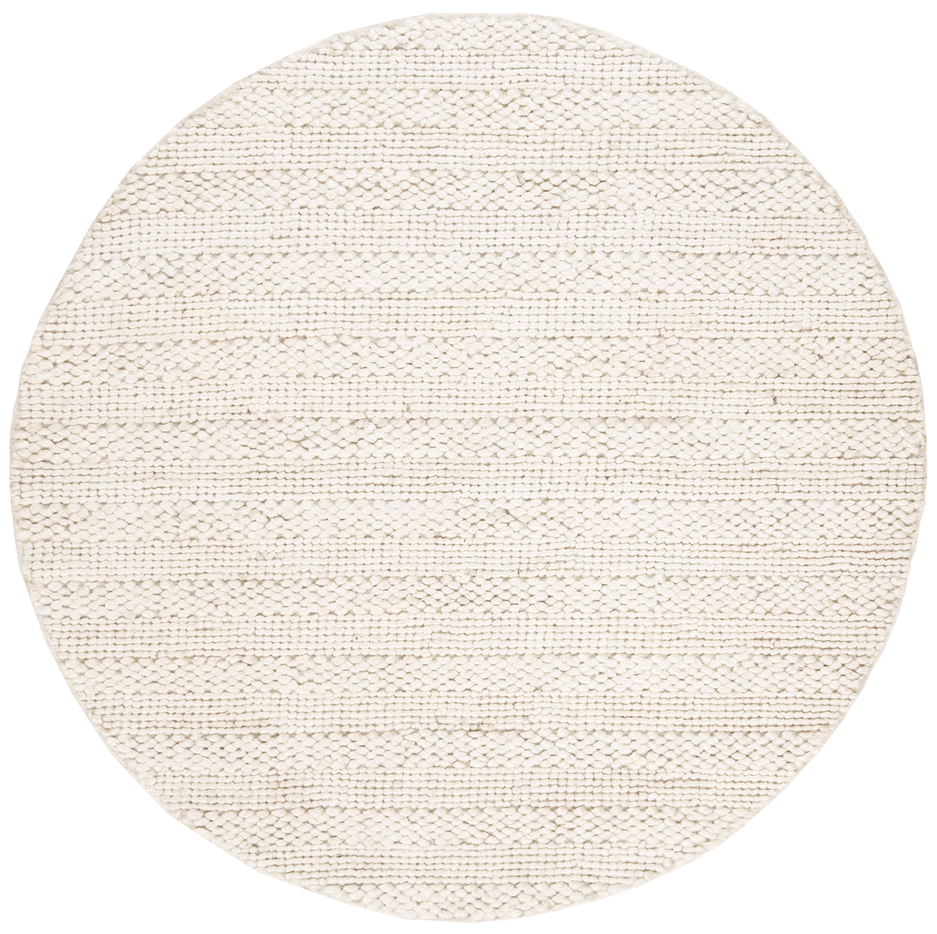 SAFAVIEH Natural Fiber Henrika Geometric Area Rug, Bleach, 11' x 11' Round