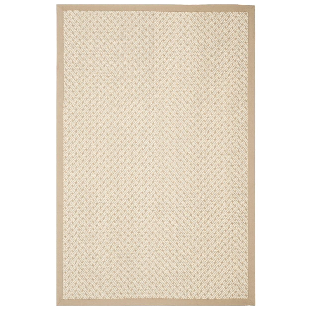 Ivory Elegance Hand-Knotted Wool Rectangular Rug - 3' x 5'