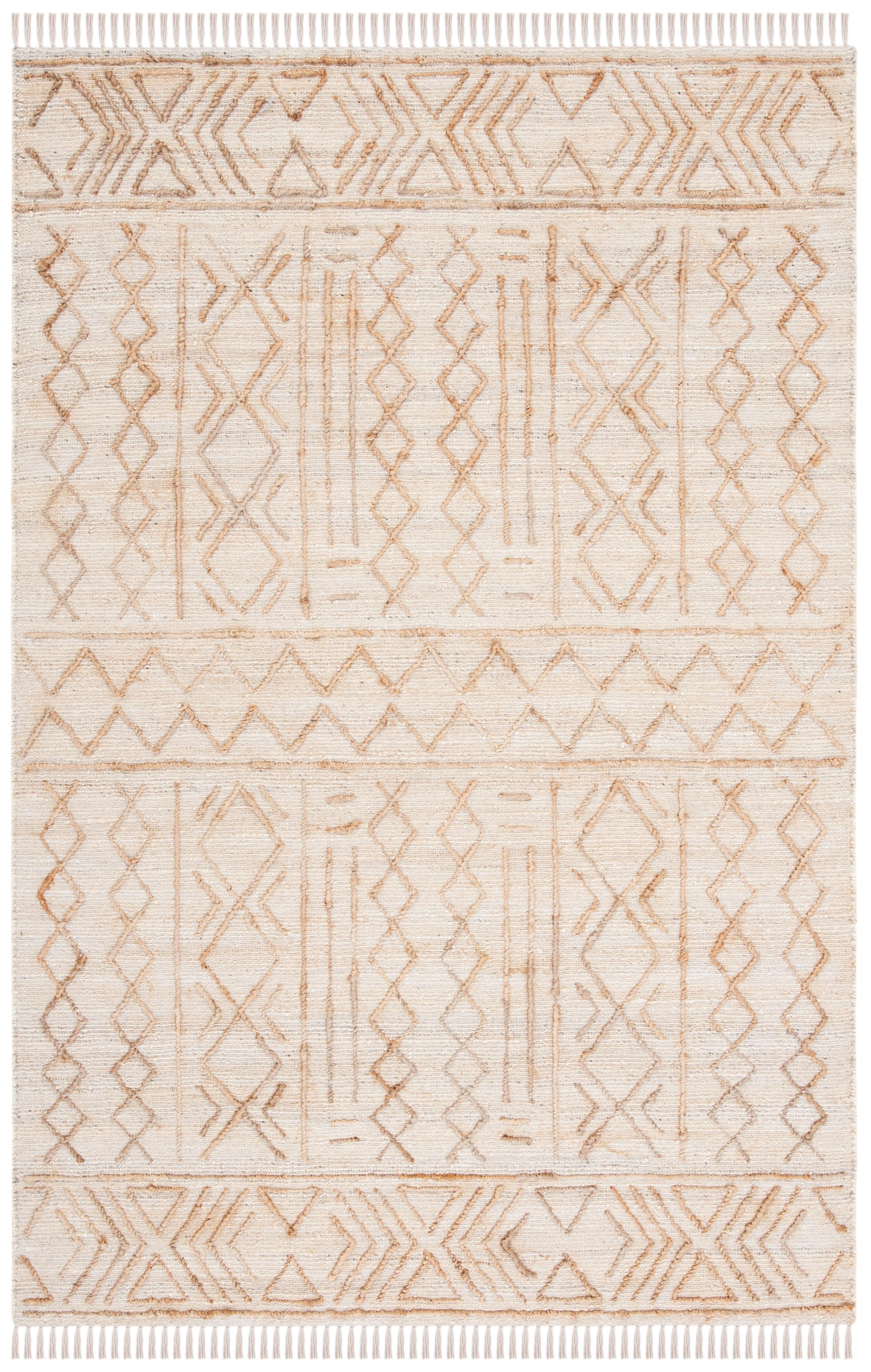 Natural Fiber NFB409 Hand Loomed Indoor Area Rug - Natural/Beige - 5'x8' - Safavieh