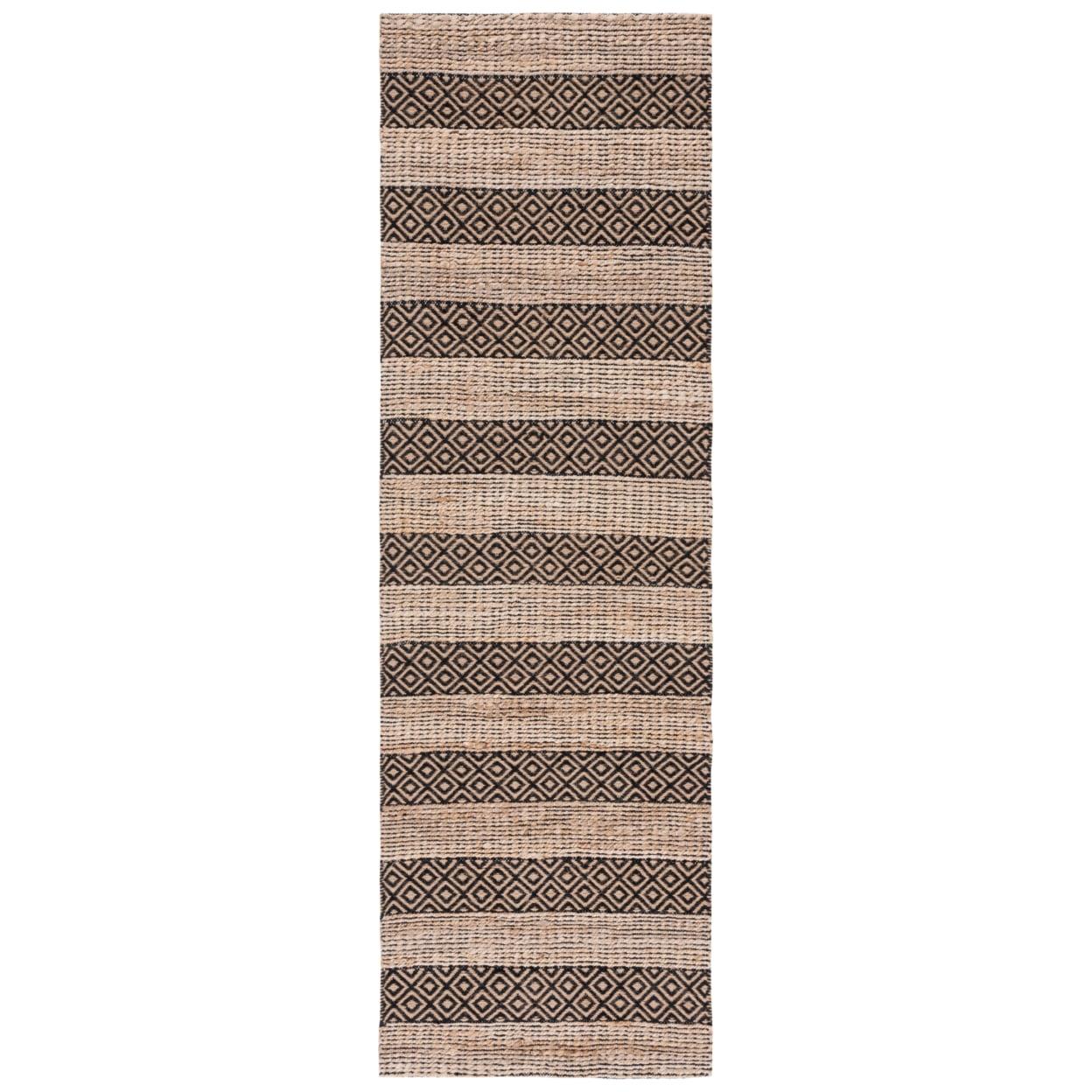 SAFAVIEH Natural Fiber NFB653Z Black / Natural Rug