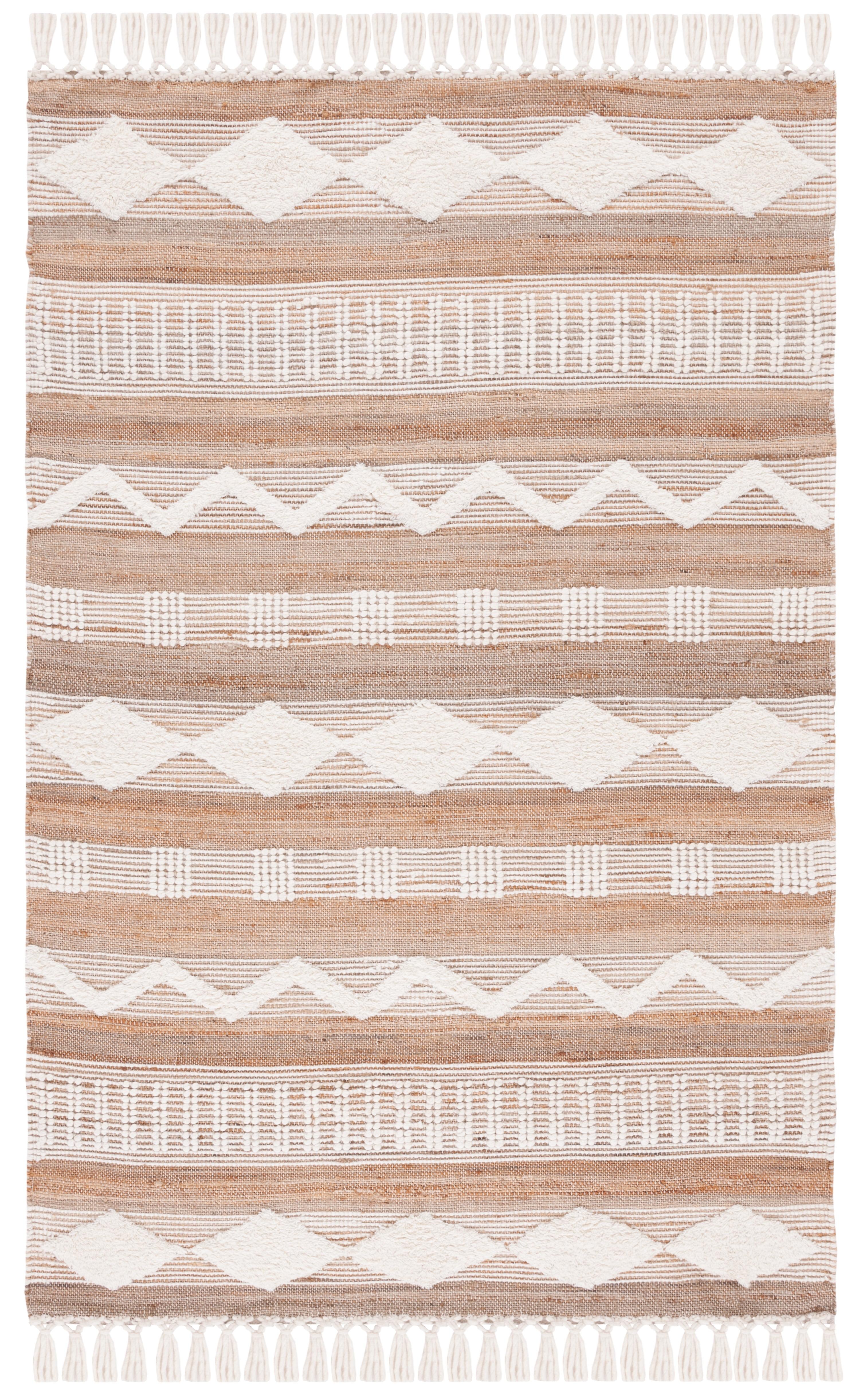 Natural Fiber NF377 Flat Weave Indoor Accent Rug - Natural/Ivory - 3'x5' - Safavieh
