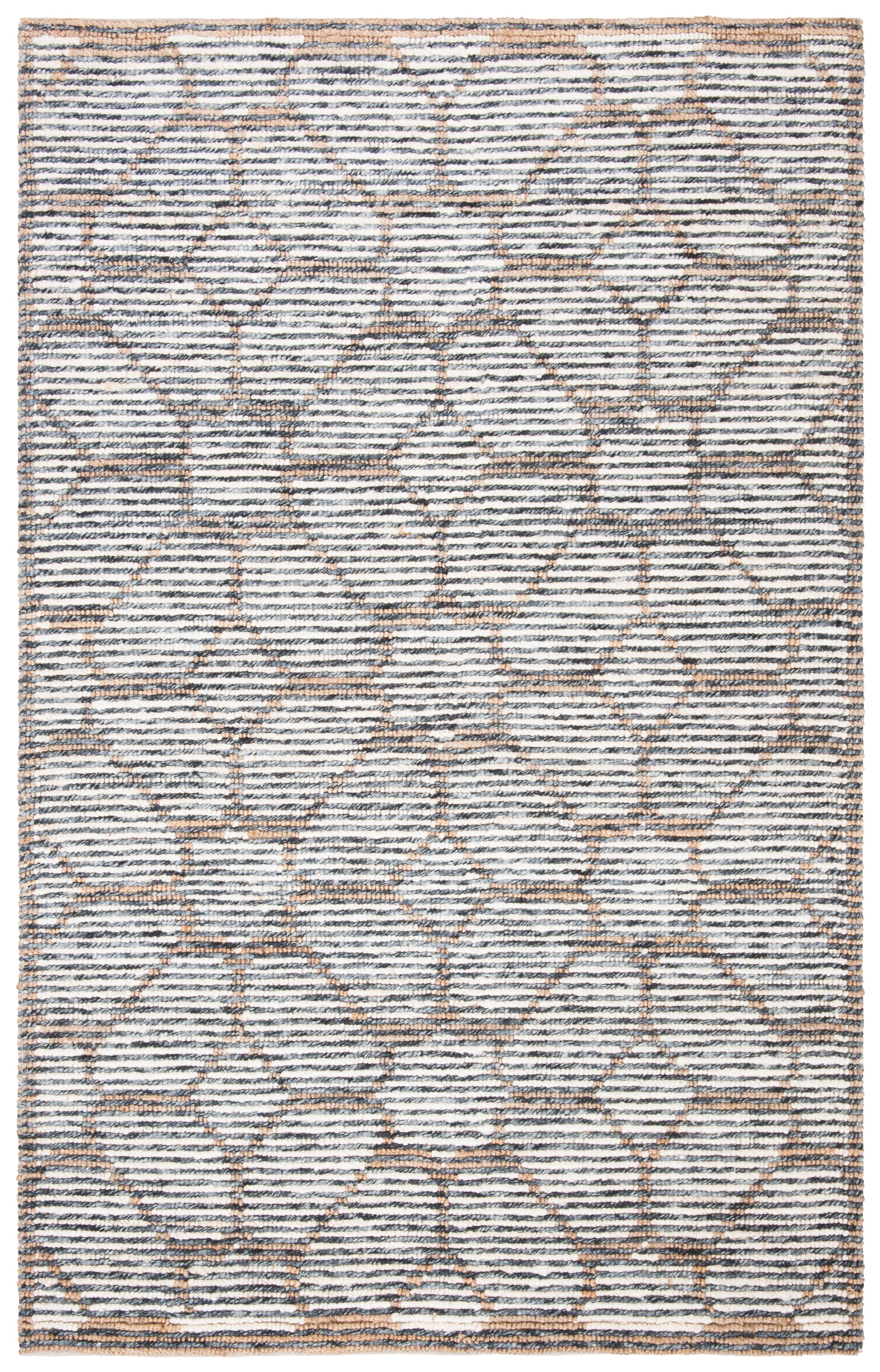 Beige and Ivory Hand-Knotted Wool Area Rug, 4' x 6'