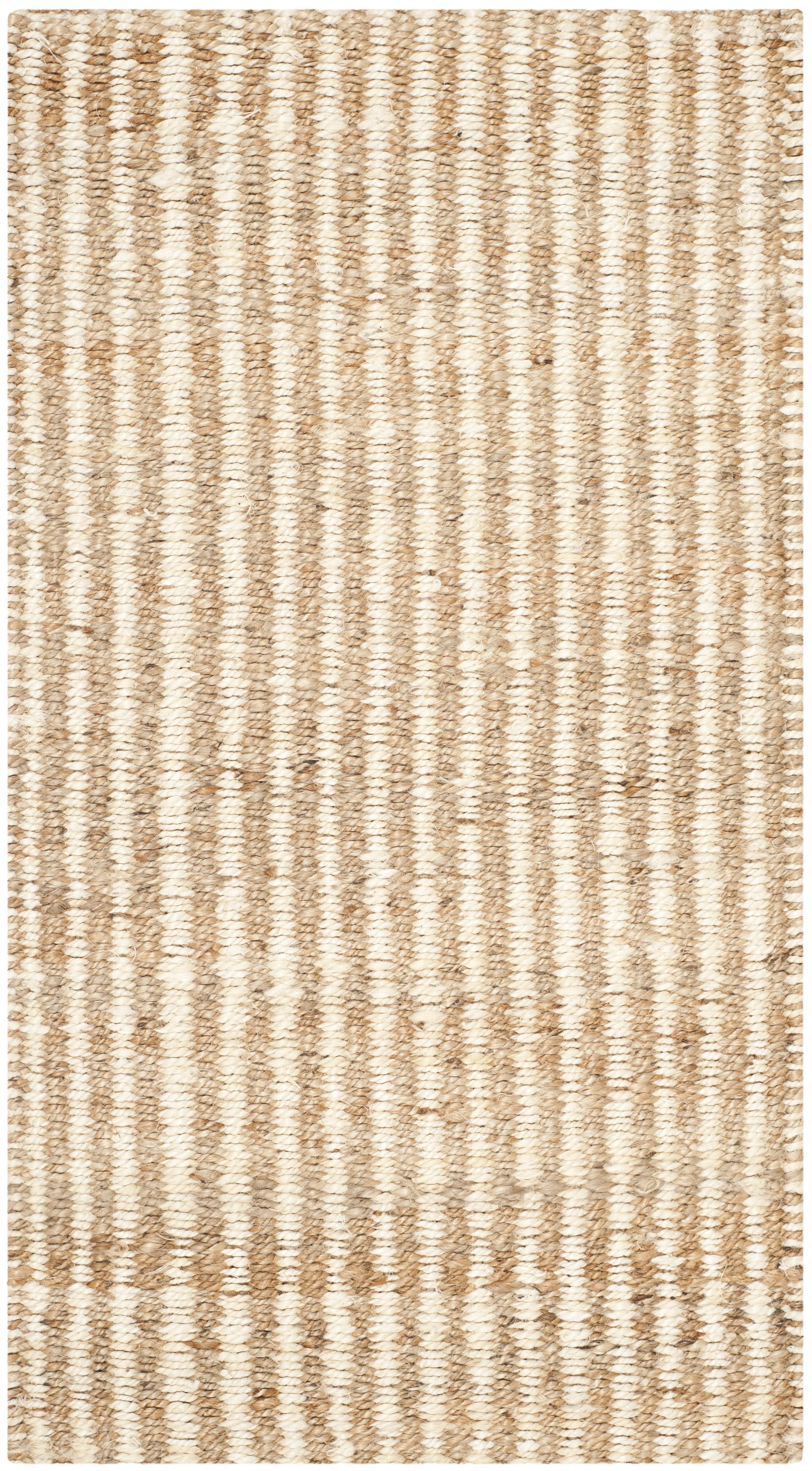 Natural Ivory Hand-Knotted Jute Area Rug 2'3" x 4'