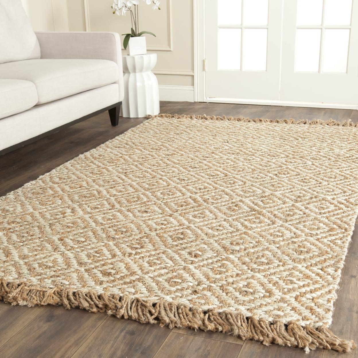 Jakwan Natural Fiber Hand Woven Jute Geometric Rug
