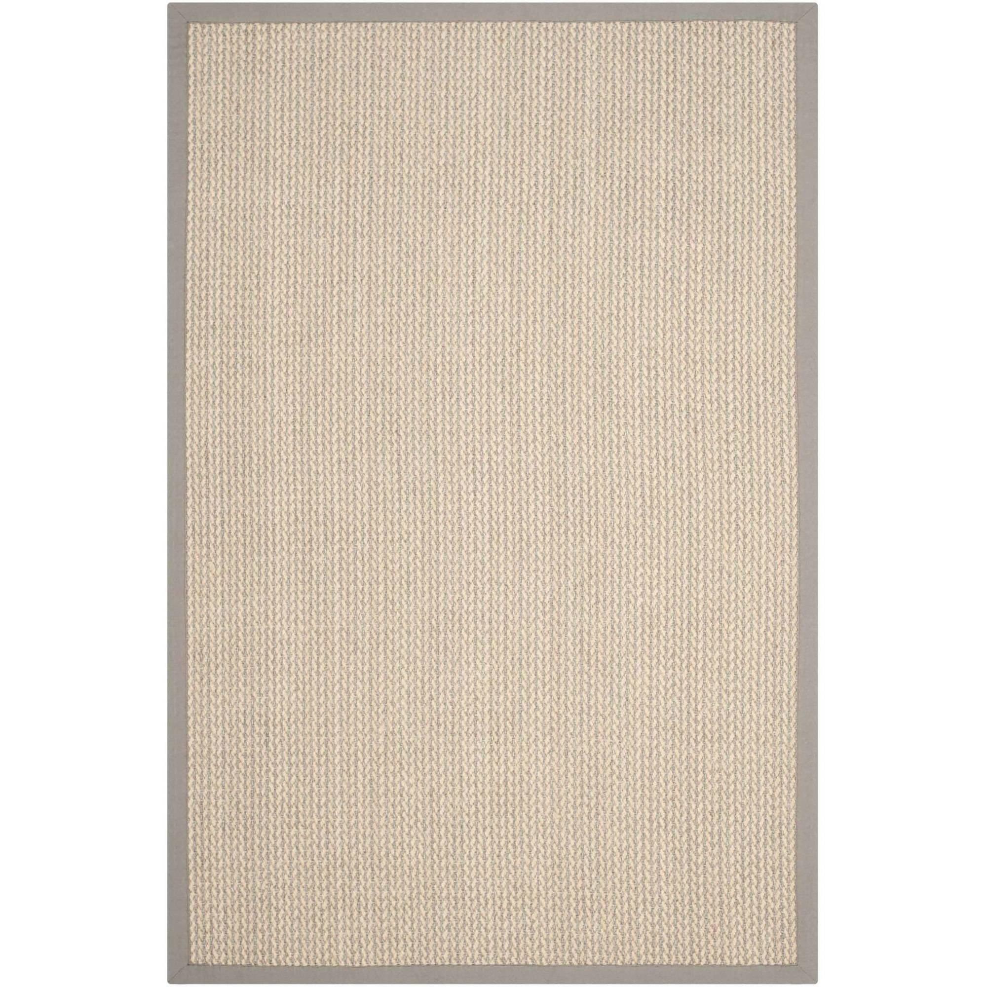 Handcrafted Coastal Charm Gray Wool 5' x 8' Area Rug